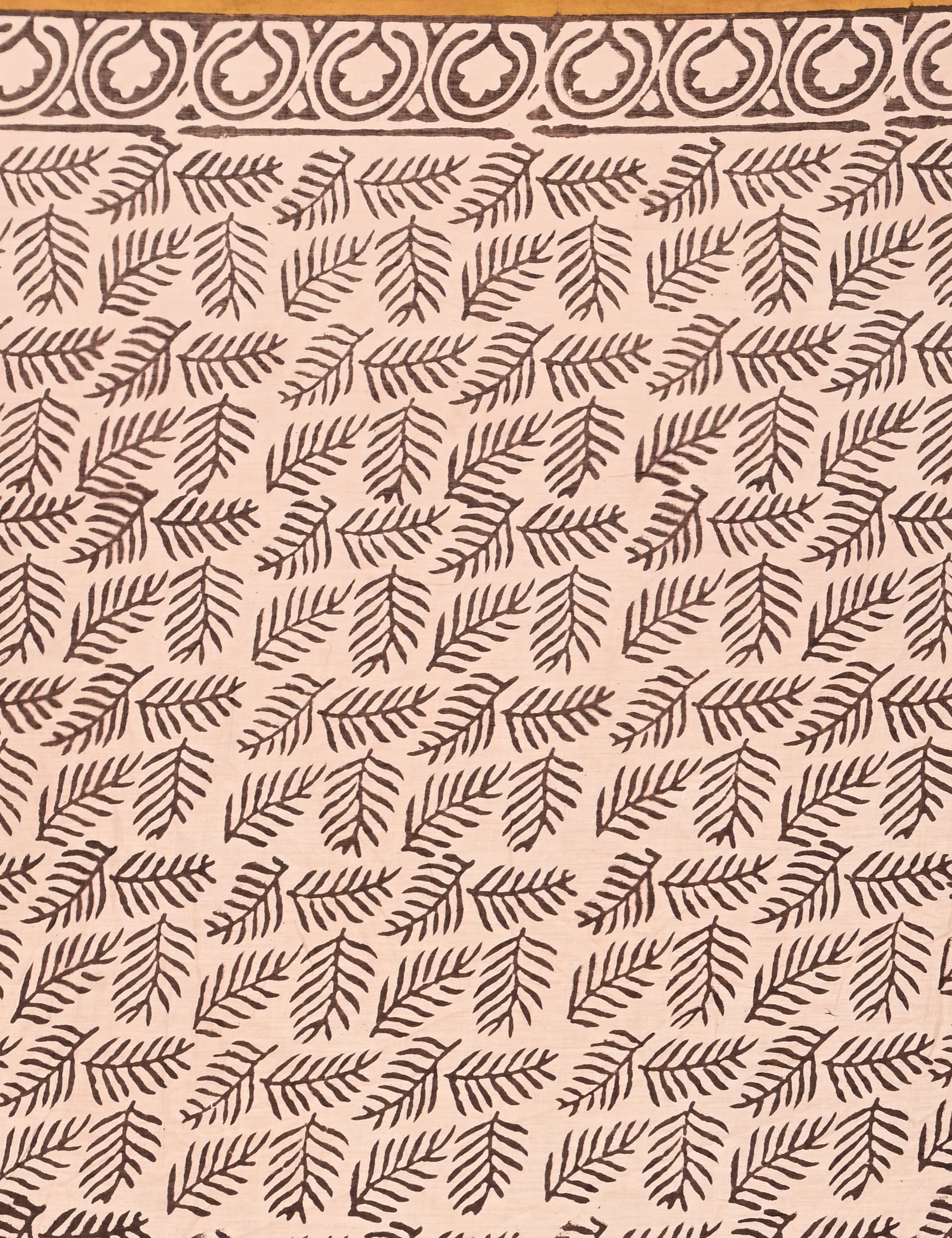 Nisarga Mustard Bagru Saree