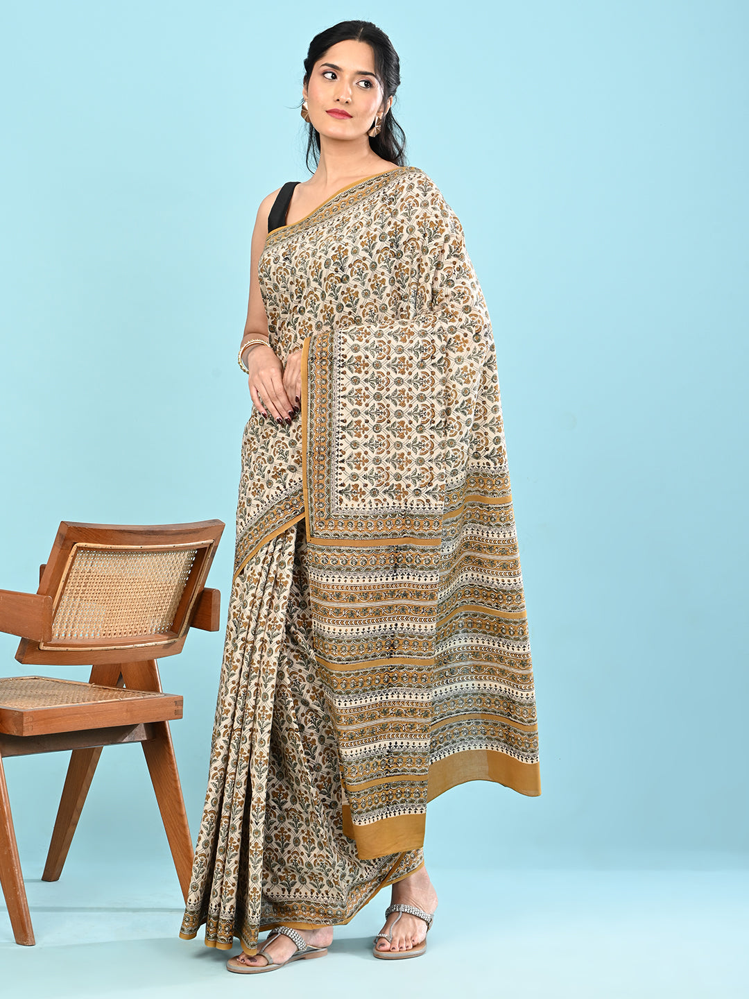 Chaap Multicolor Bagru Saree