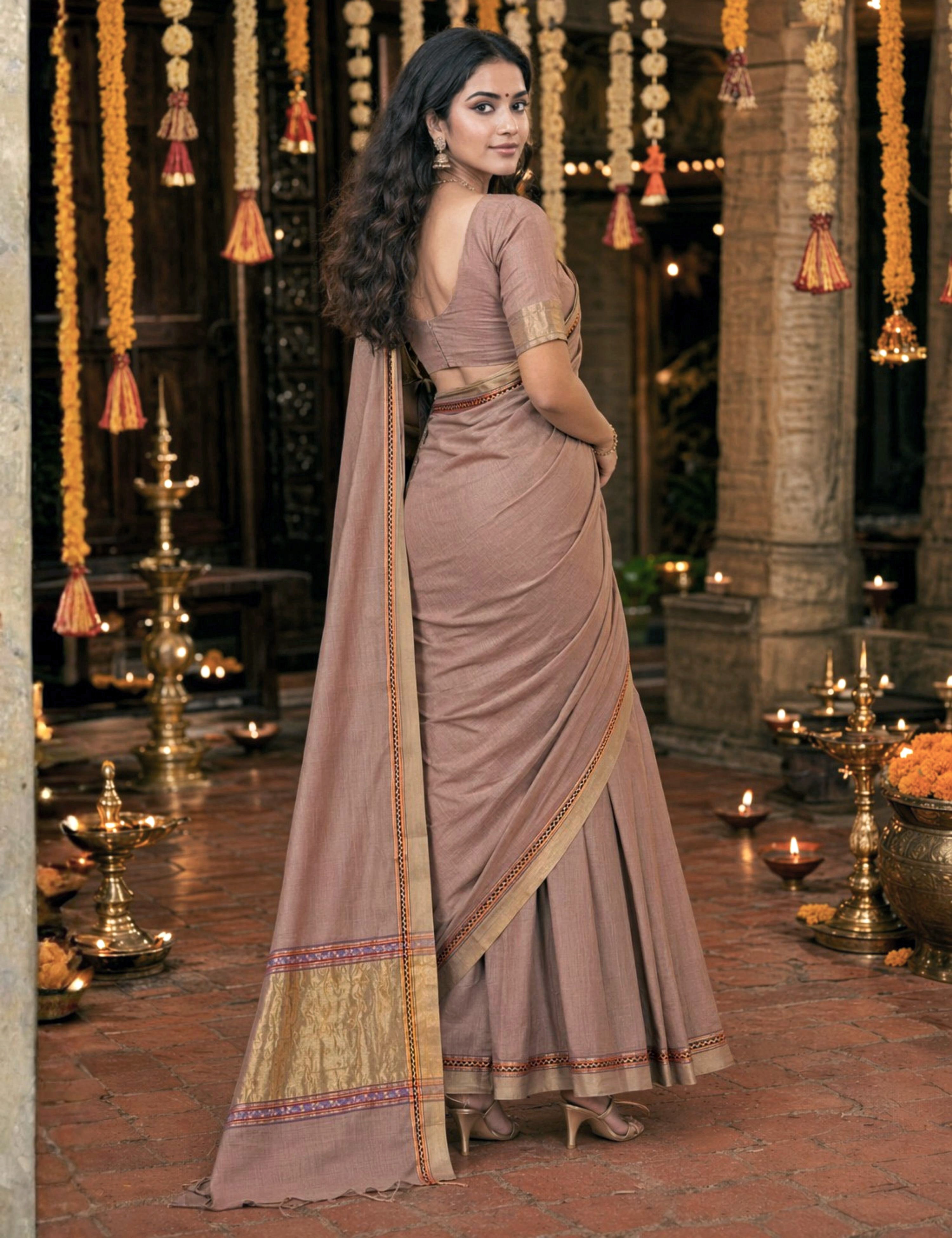 Muthukodi Chocolate Venkatagiri Saree