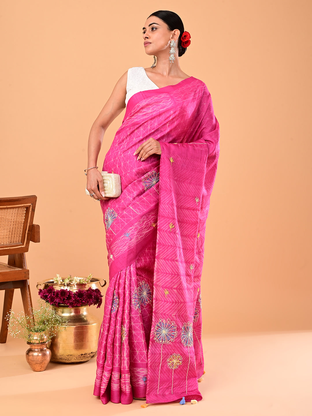 Singhaparni Multicolor Shibori Saree