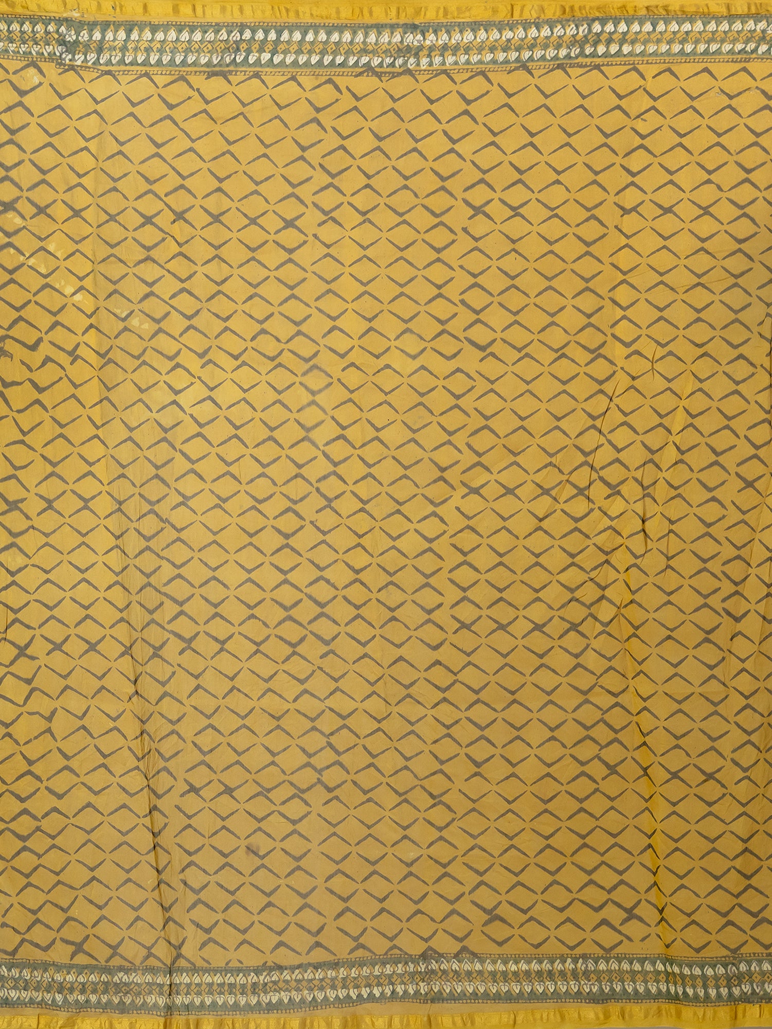 Raktika  Mustard Ajrakh Saree