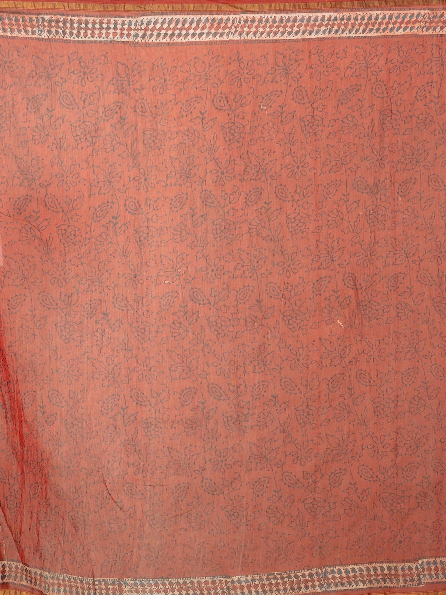 Raktika  Red Ajrakh Saree