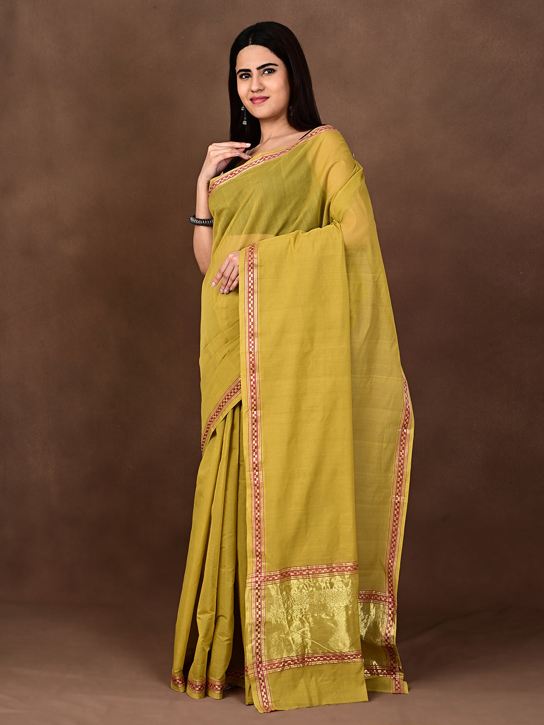 Muthukodi Limegreen Venkatagiri Saree