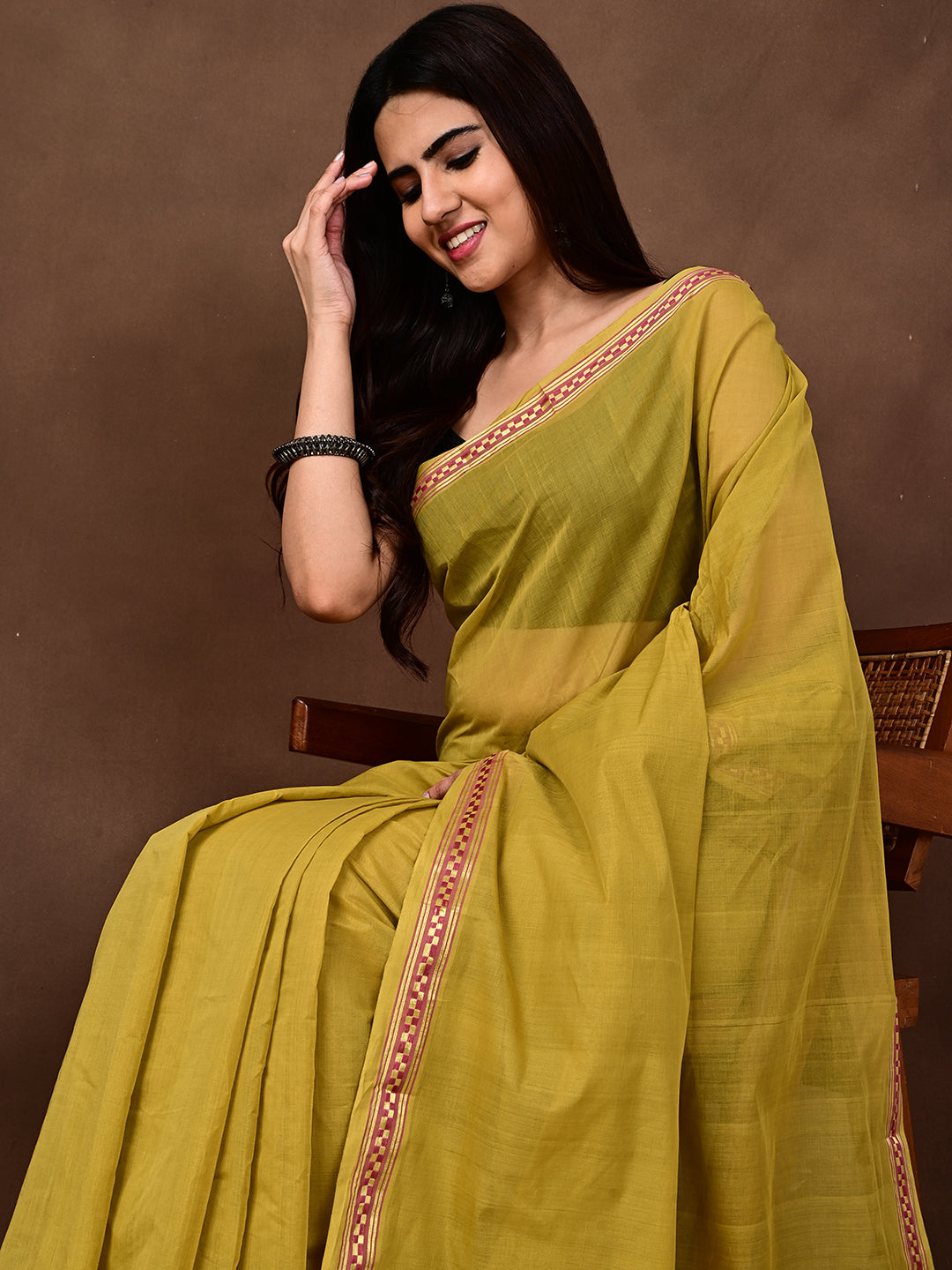 Muthukodi Limegreen Venkatagiri Saree