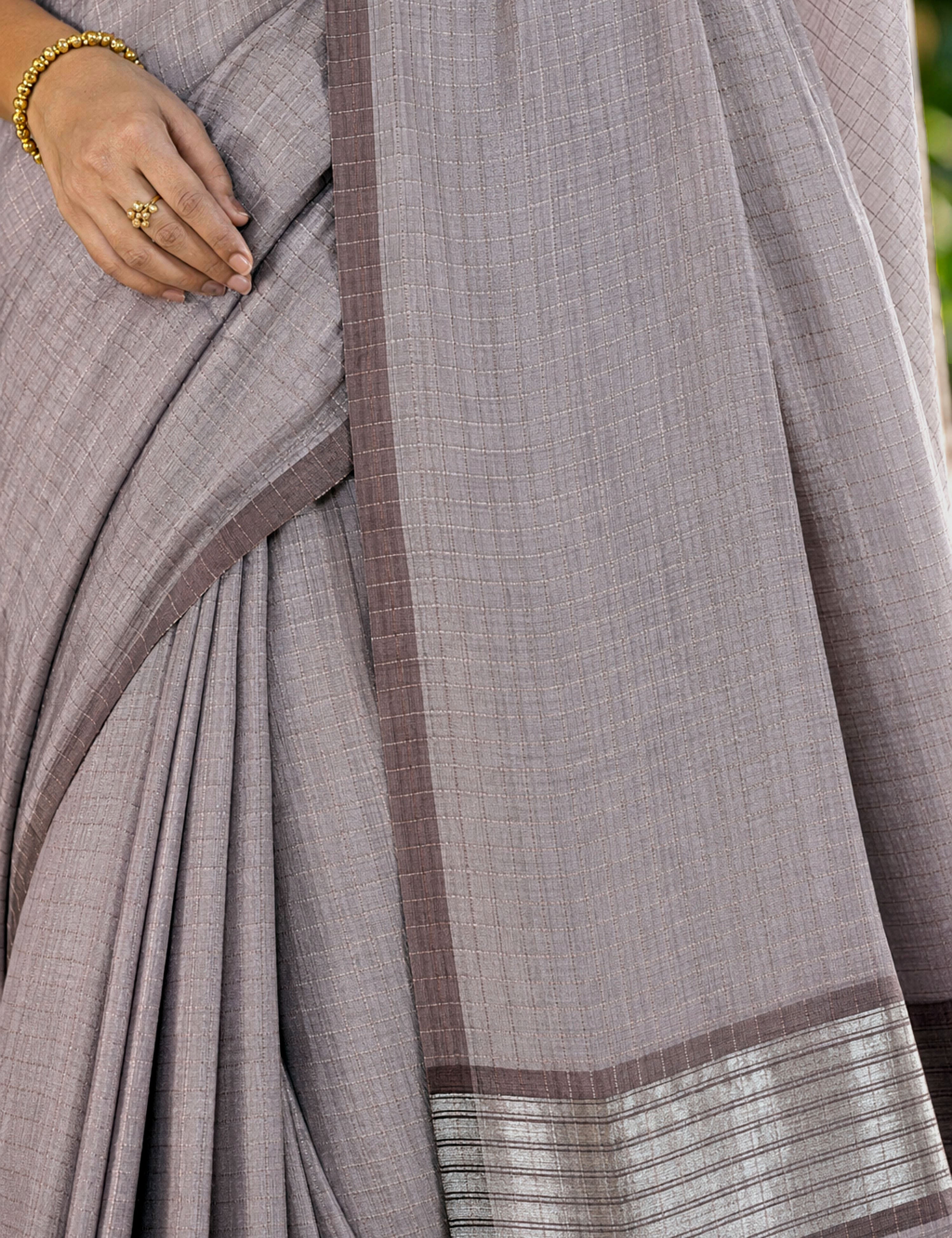 Madras Lavender Venkatagiri Saree