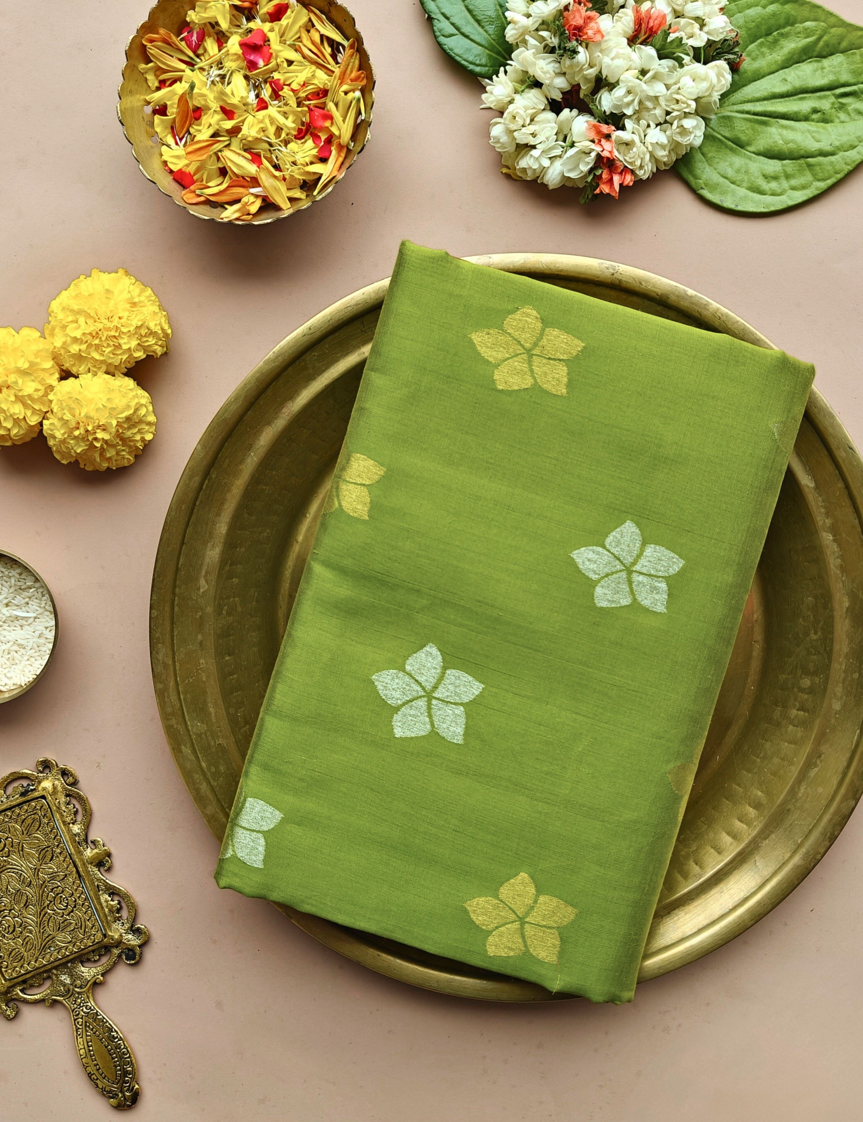 Aparajita Limegreen Venkatagiri Saree