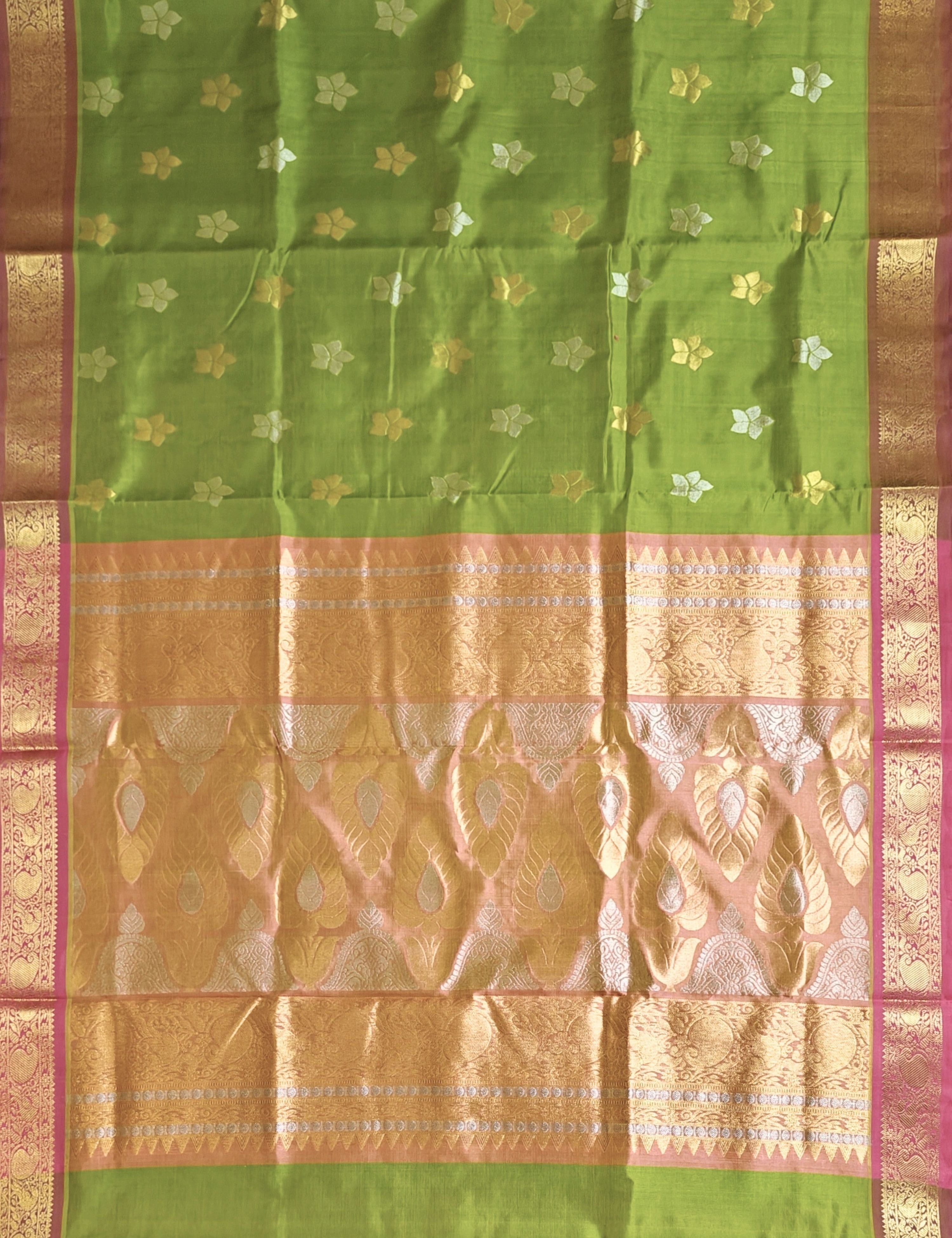 Aparajita Limegreen Venkatagiri Saree