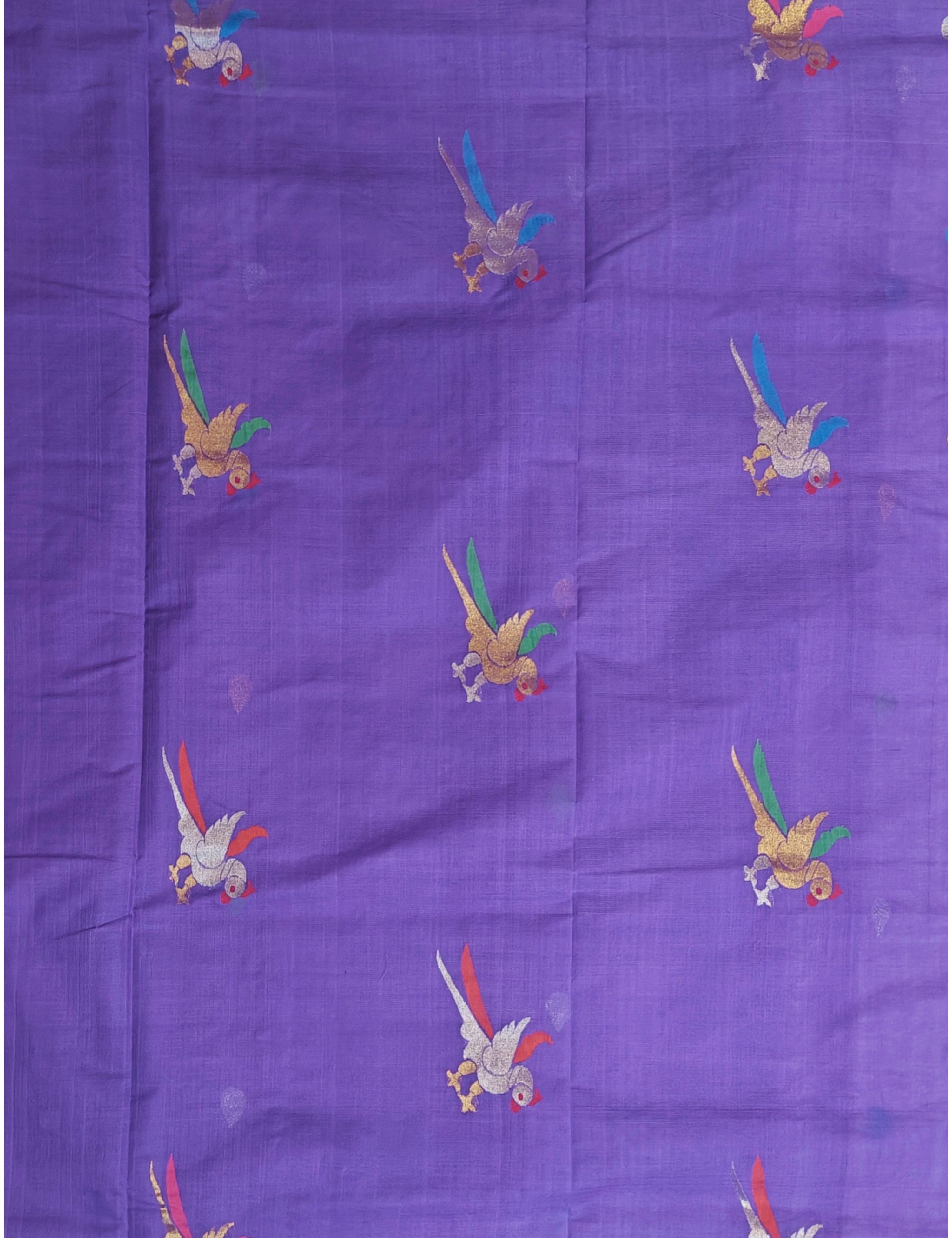 Popat Purple Venkatagiri Jamdani Saree