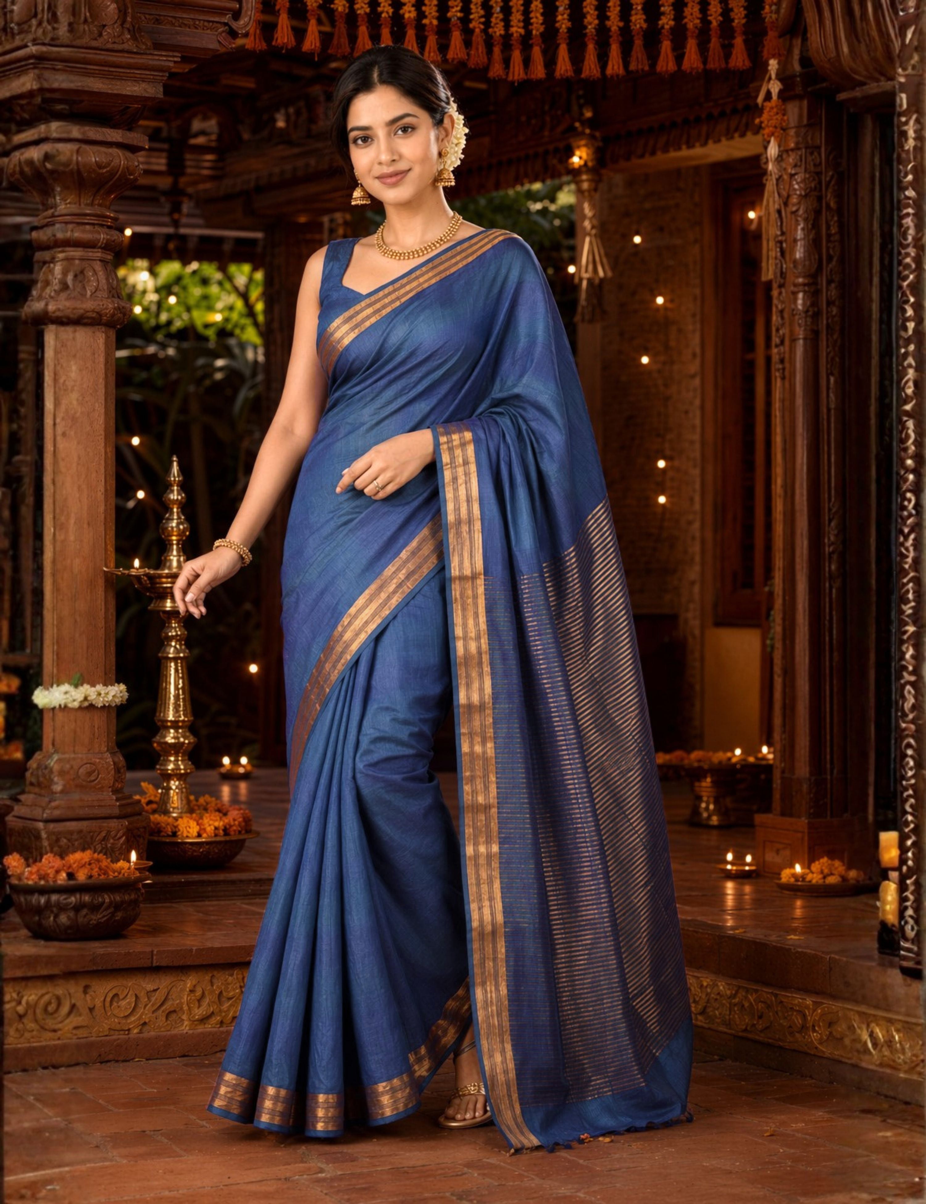 Surekha Purple Venkatagiri Saree