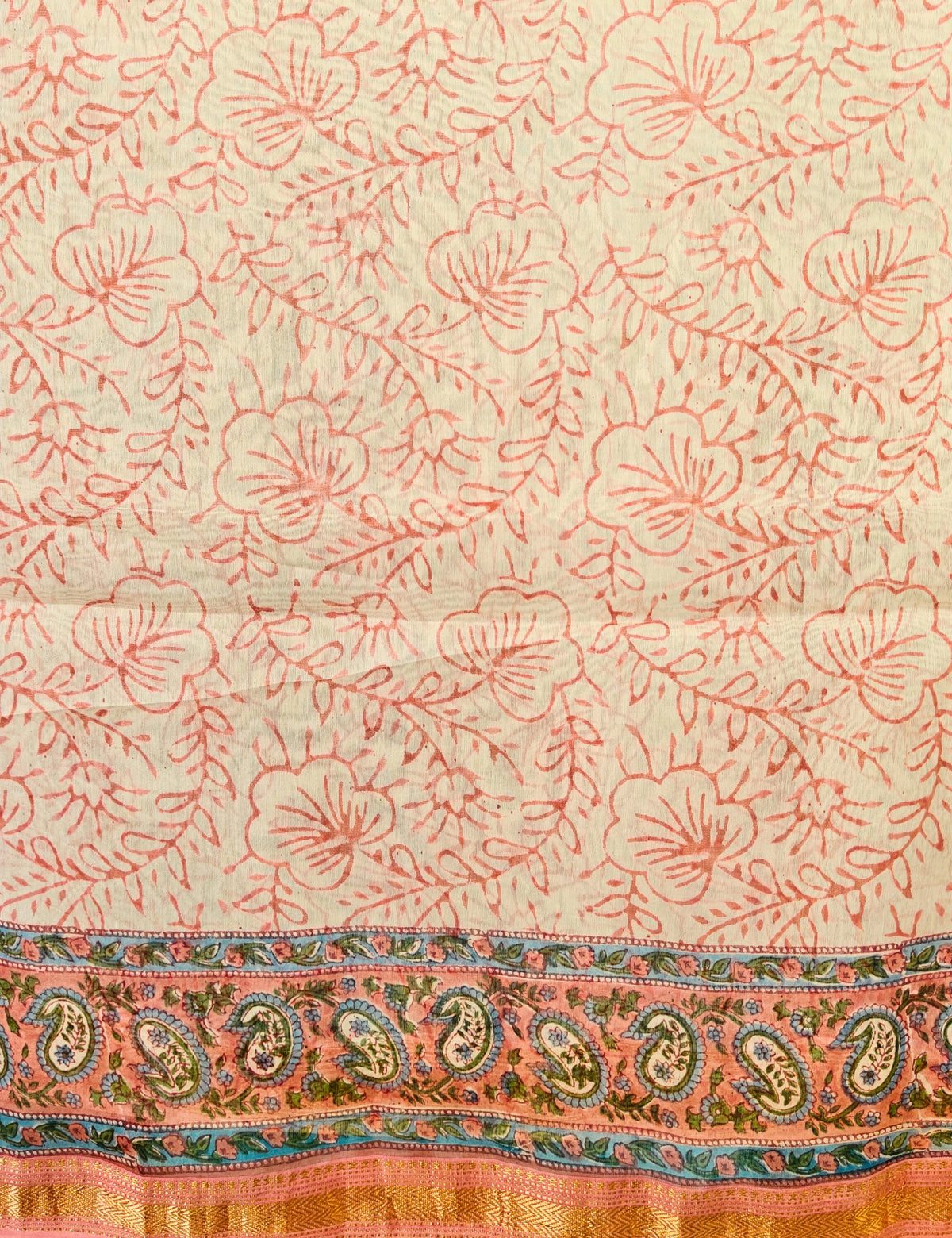 Mudhrita Multicolored Bagru Saree
