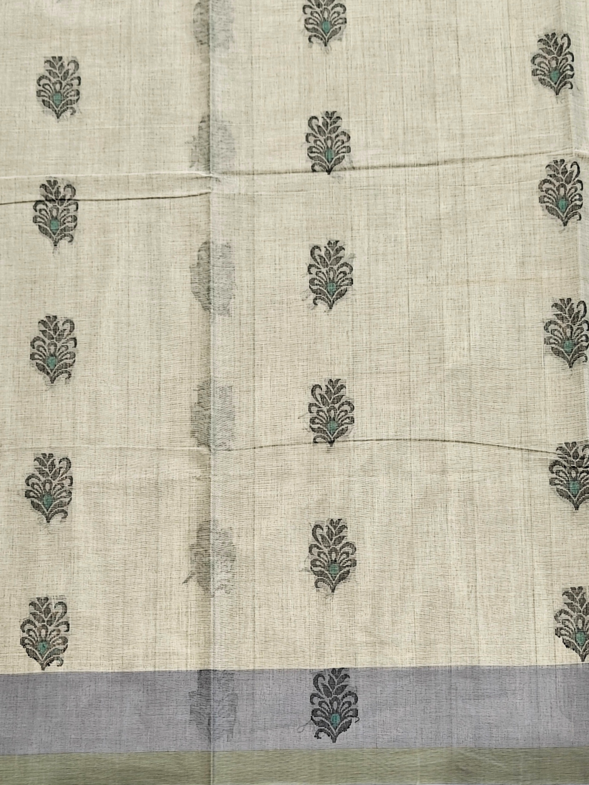 Grey Negamam Cotton Saree