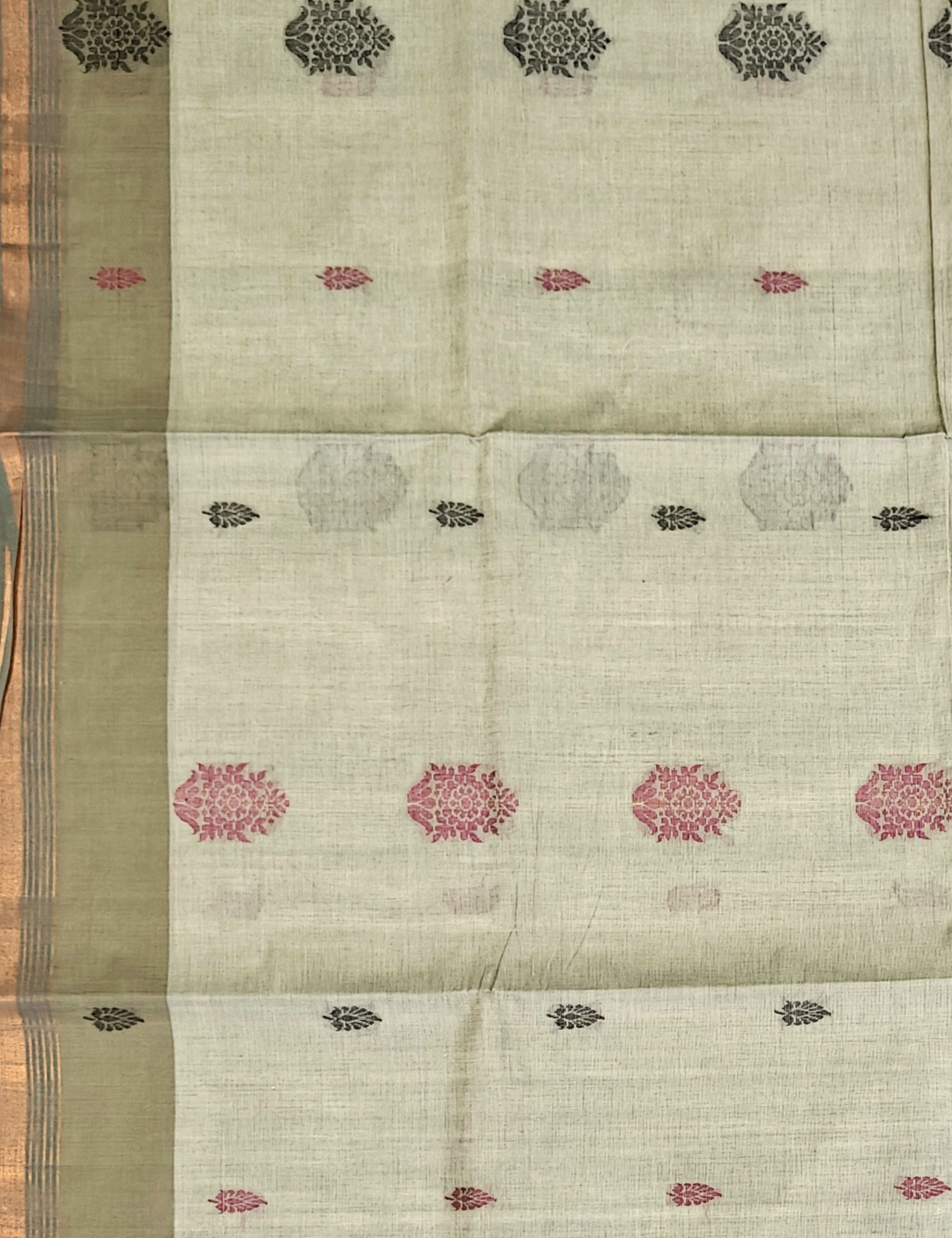 Grey Negamam Cotton Saree