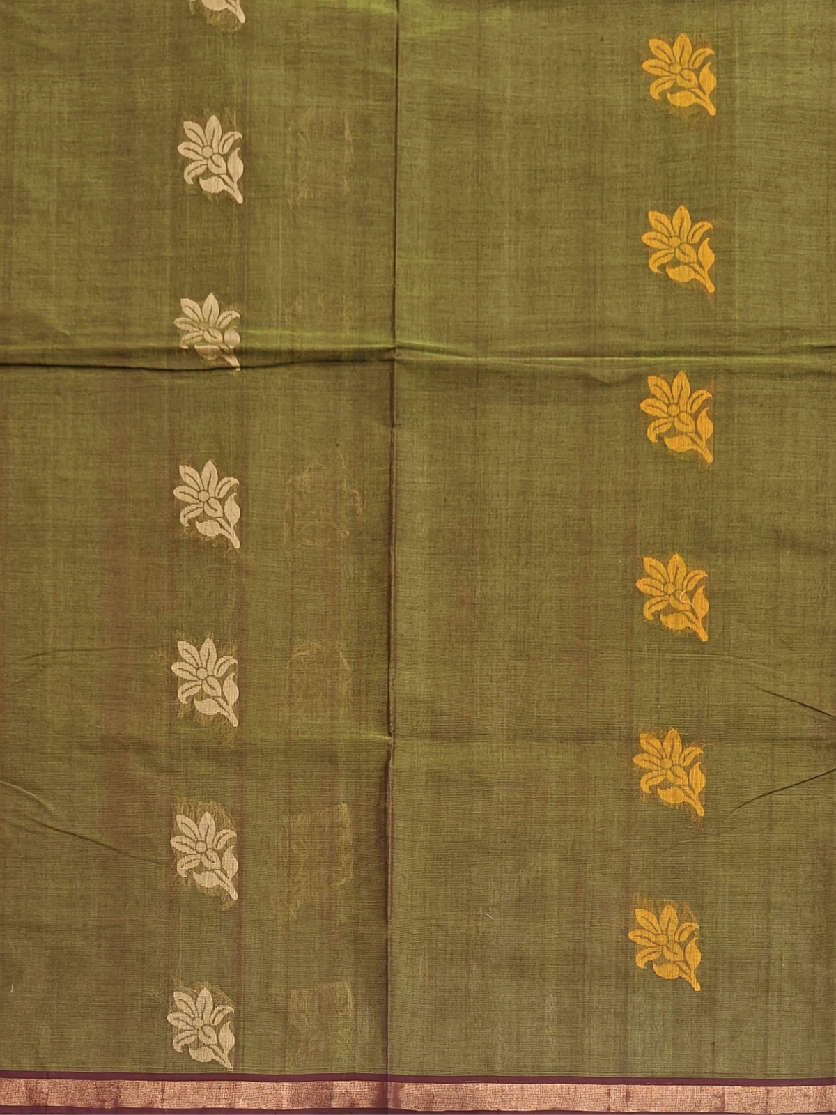 Olive Negamam Cotton Saree