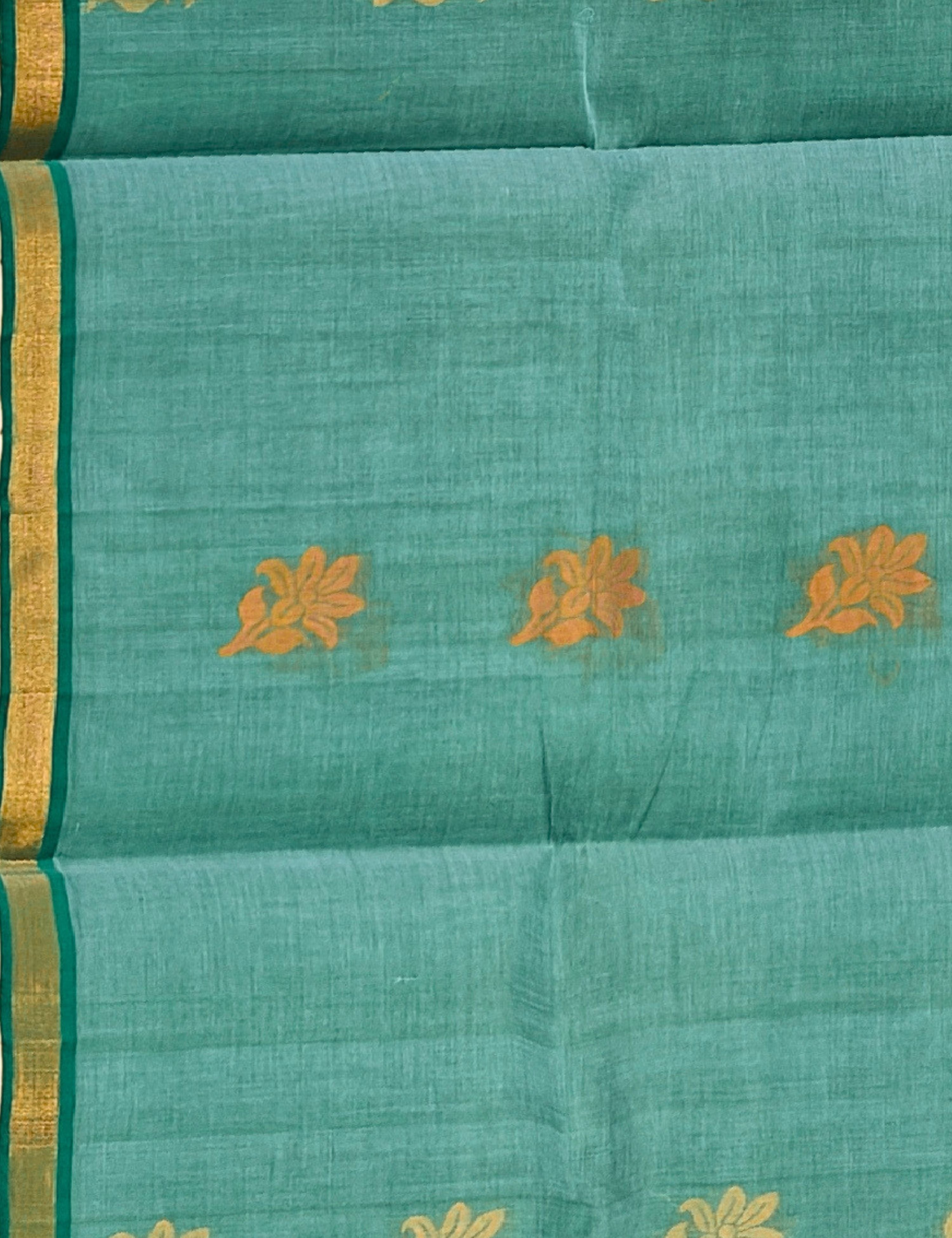 Sea-Green Negamam Cotton Saree