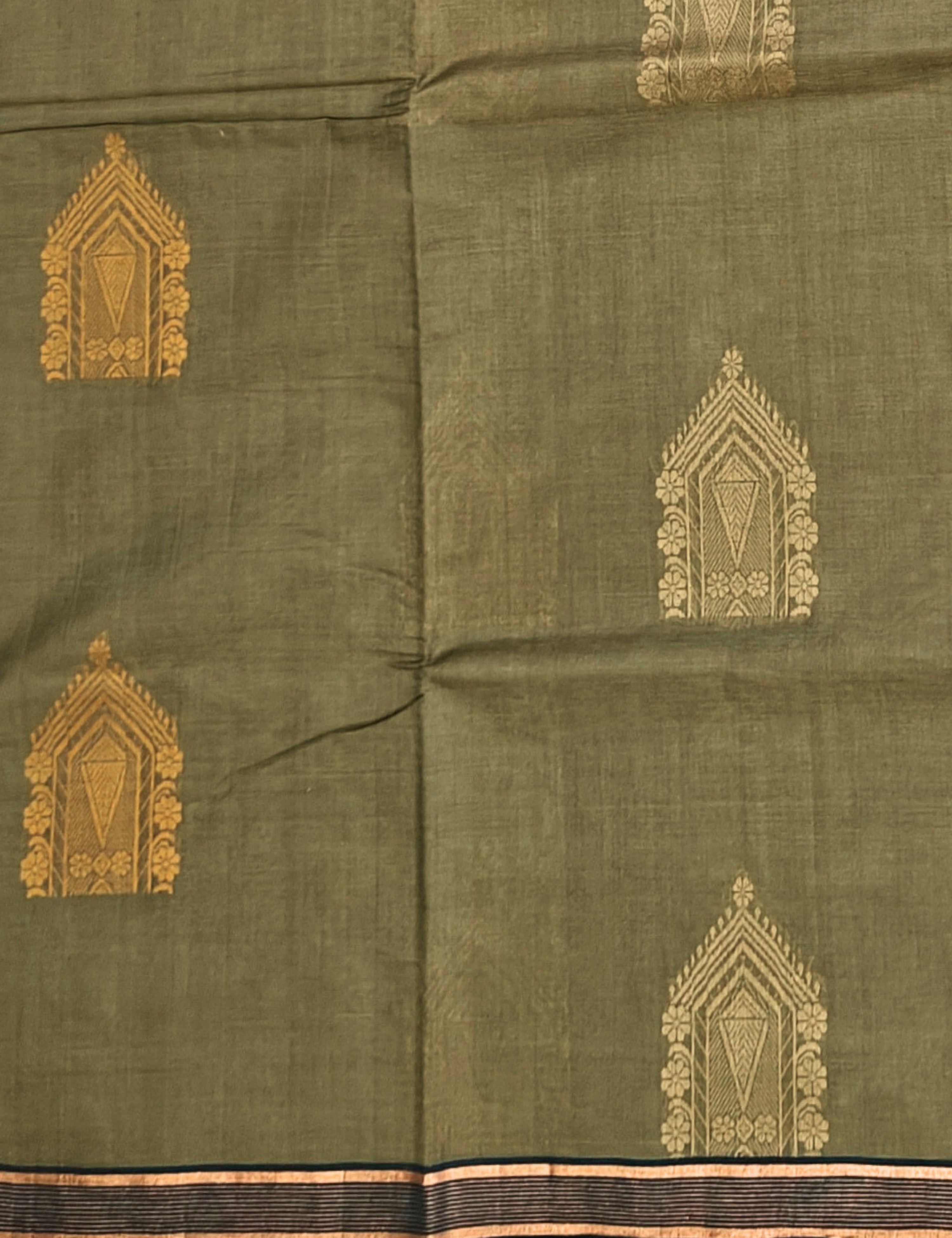 Khaki Negamam Cotton Saree