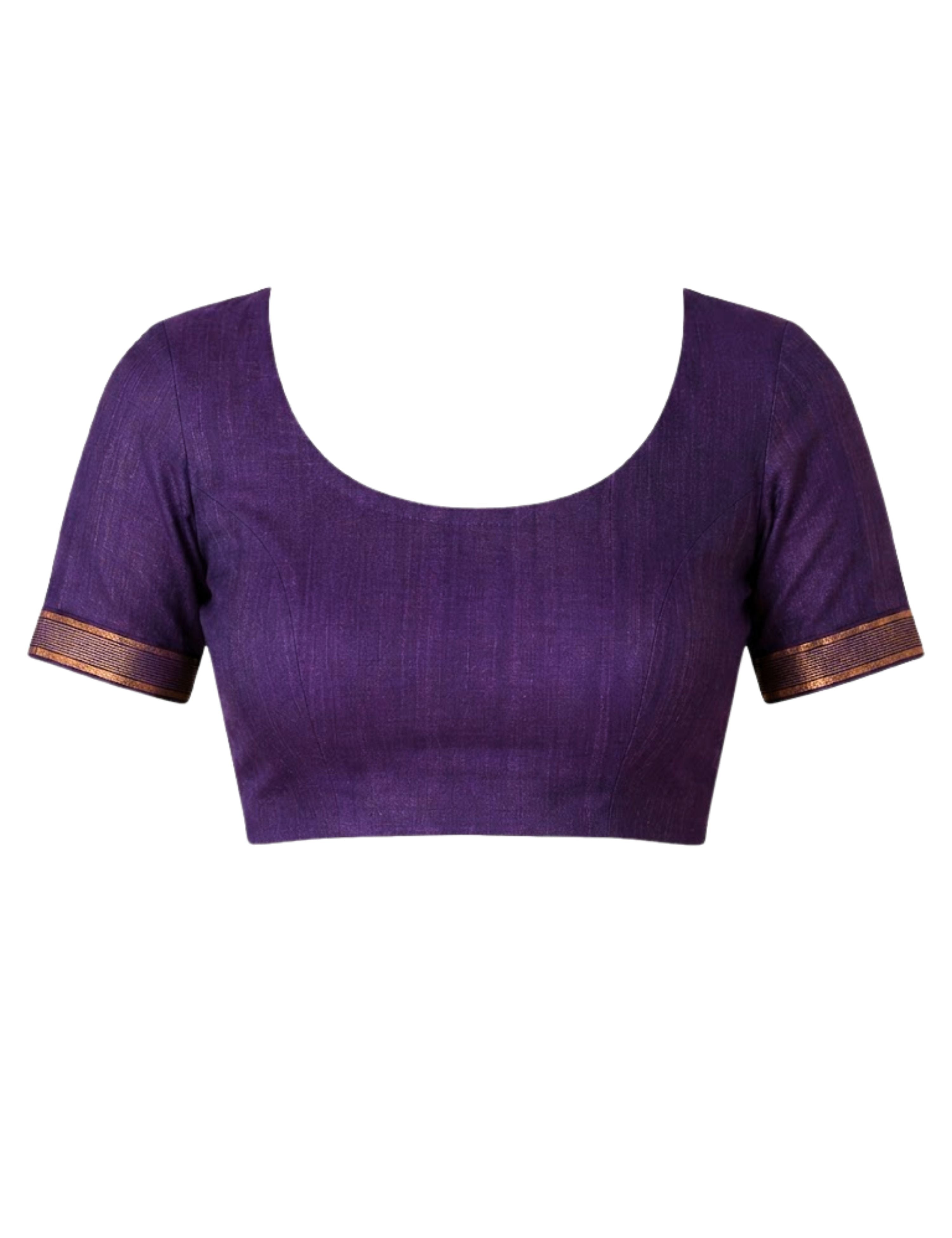 Purple Negamam Cotton Saree