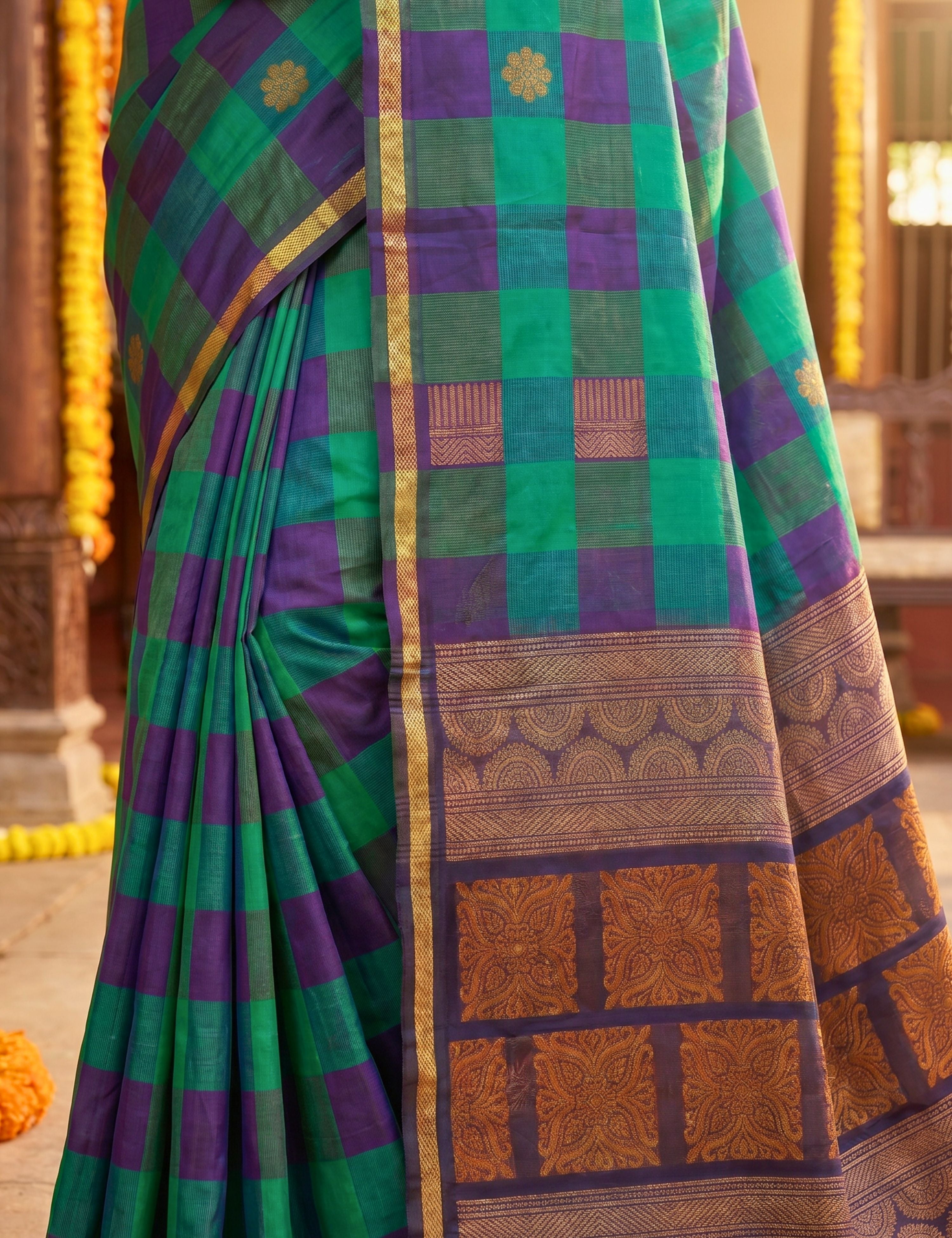 Green Negamam Cotton Saree