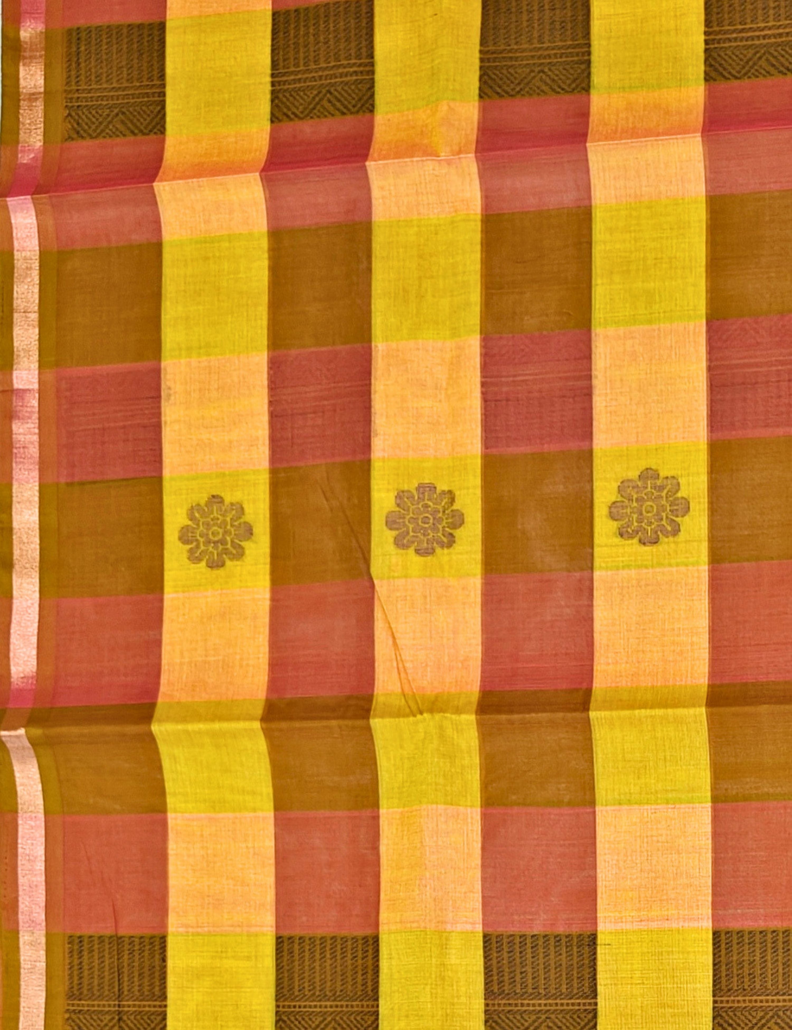 Orange Negamam Cotton Saree