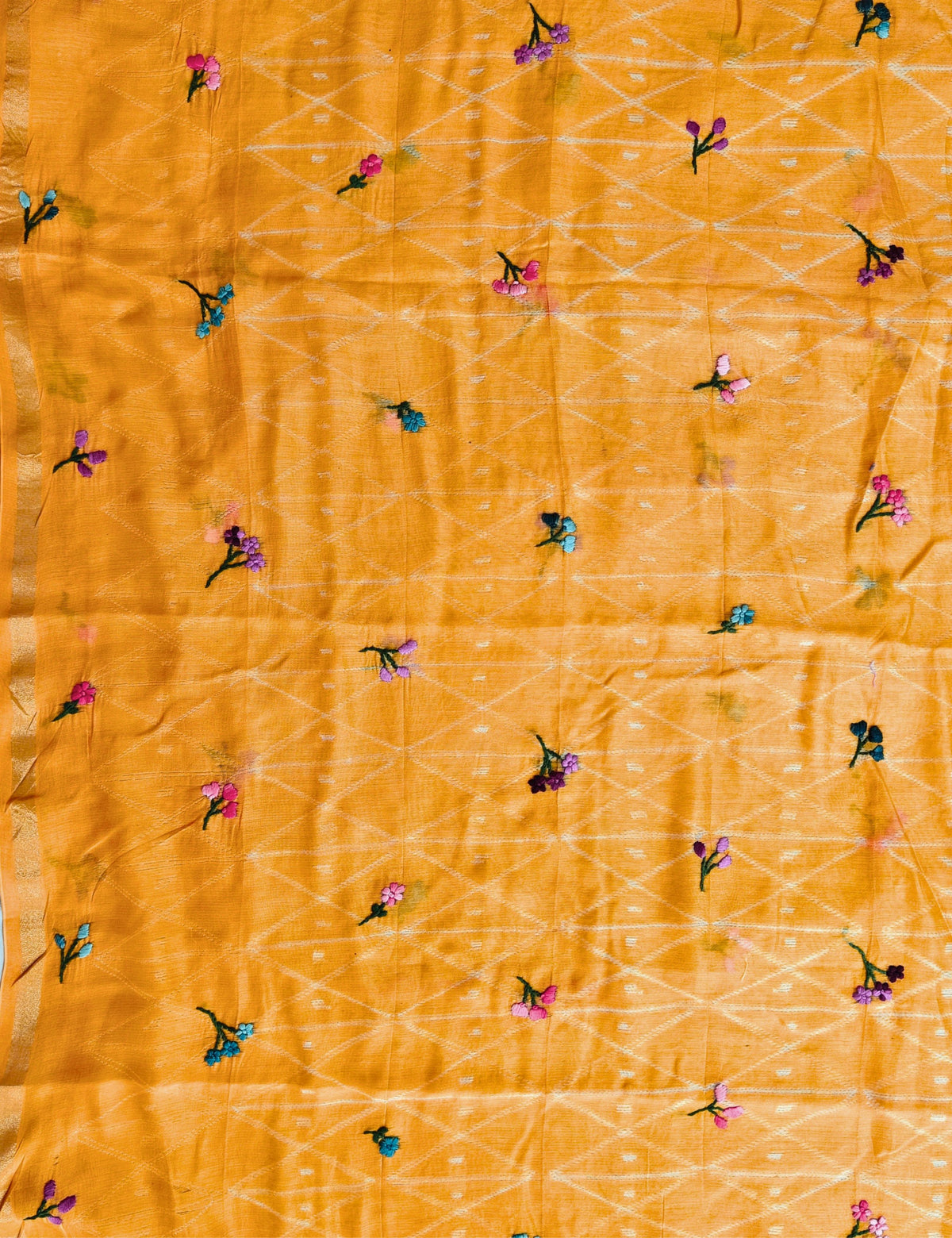 Guldasta Yellow Shibori Saree