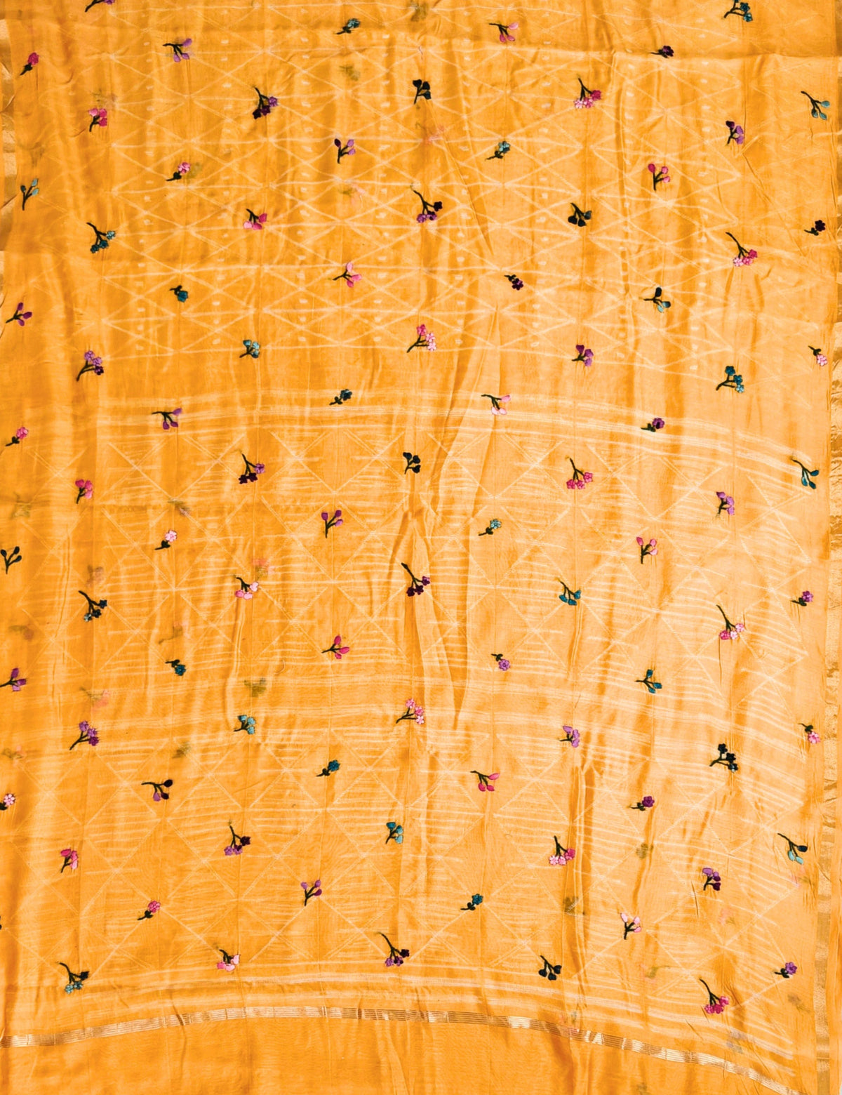 Guldasta Yellow Shibori Saree