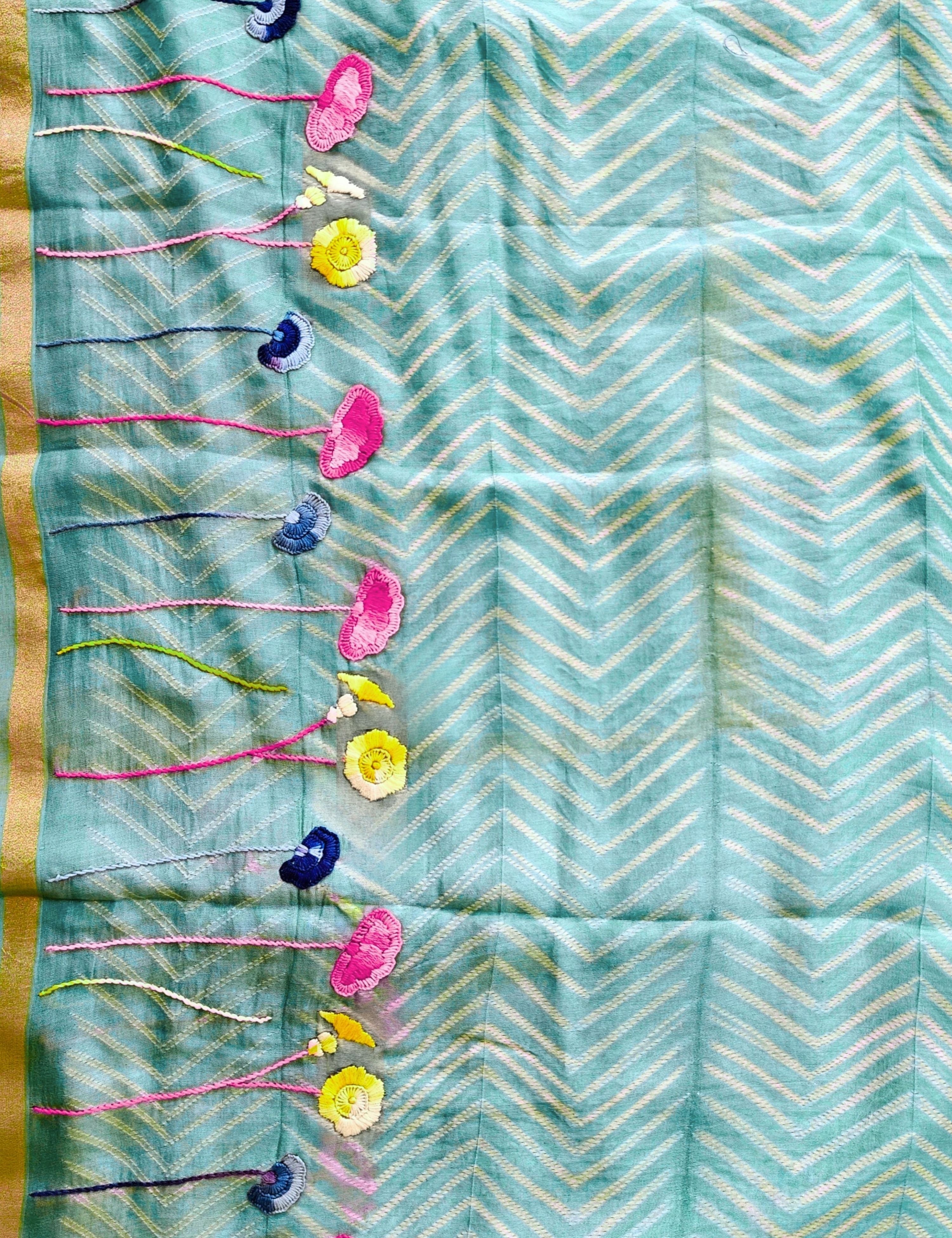 Guldasta Blue Shibori Saree