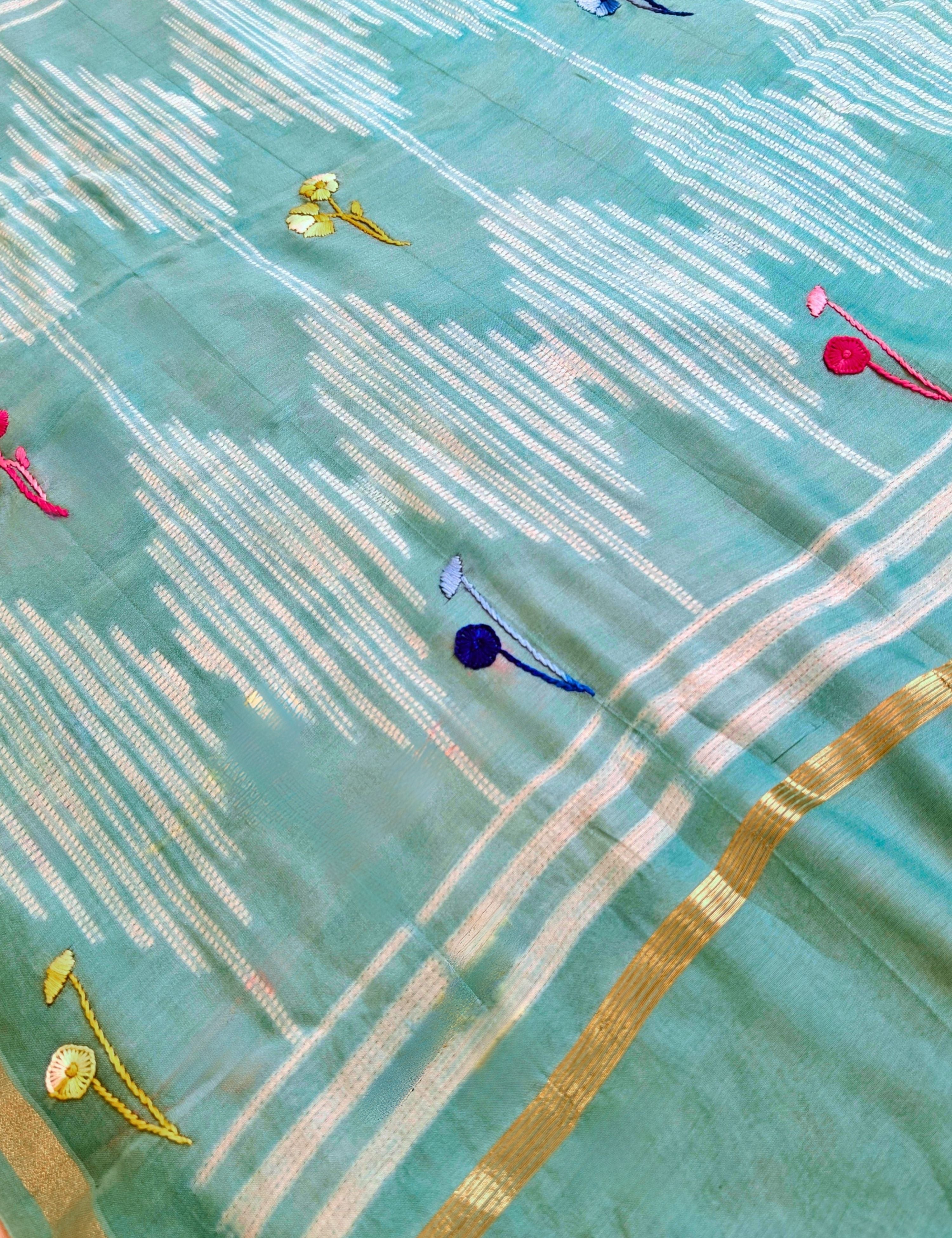 Guldasta Blue Shibori Saree