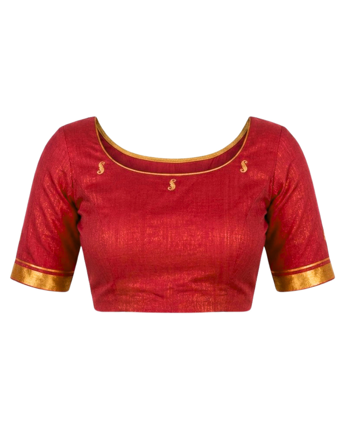 Genda Red Venkatagiri Jamdani & Gota Patti Saree