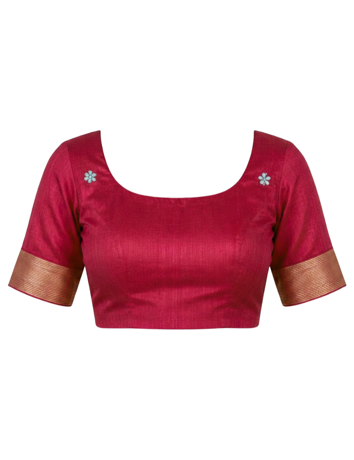 Lalita Maroon Kanjevaram Handloom Silk & Gota Patti Saree