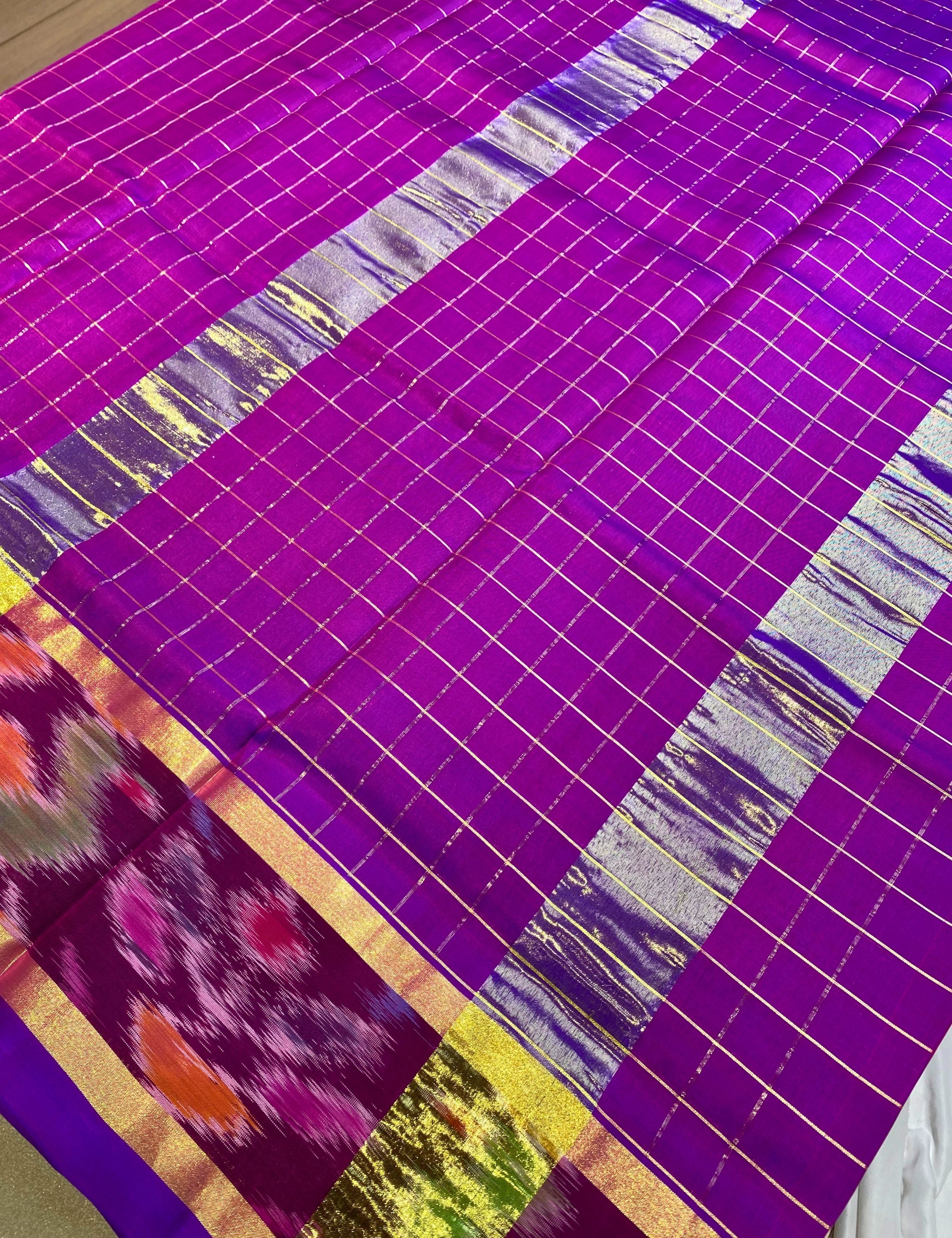 Fuchsia Venkatagiri Saree