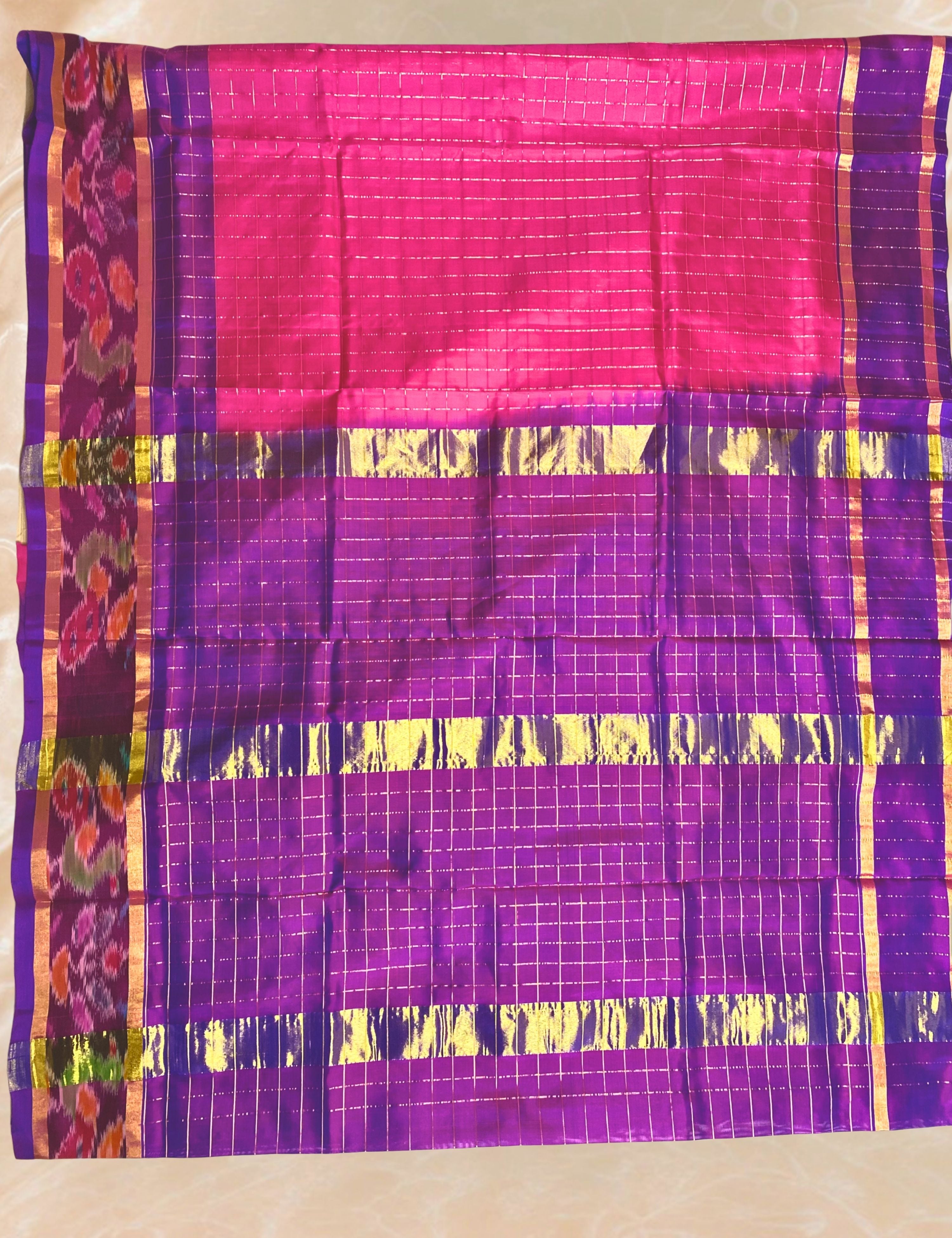 Fuchsia Venkatagiri Saree