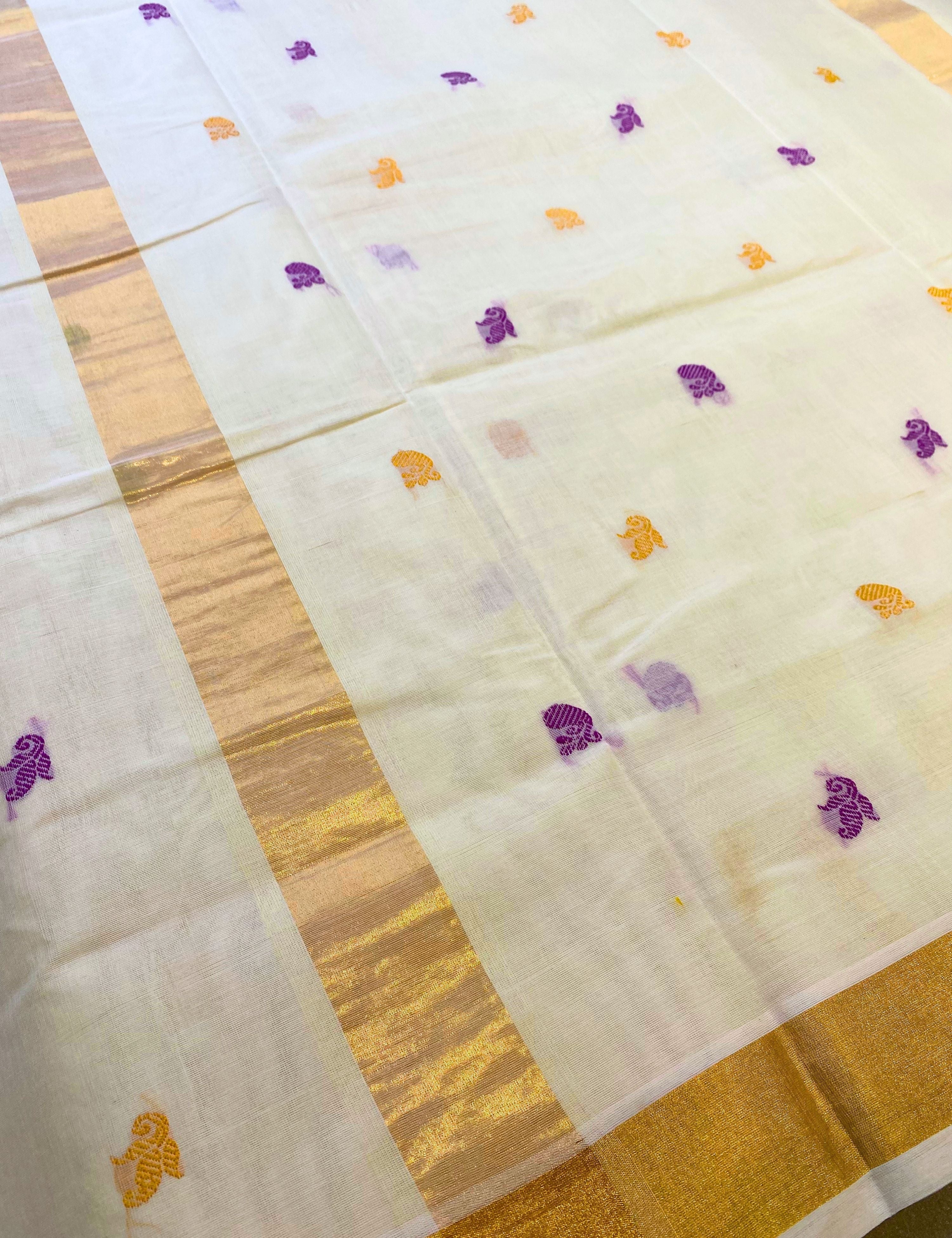 Off-White Venkatagiri Jamdani Saree