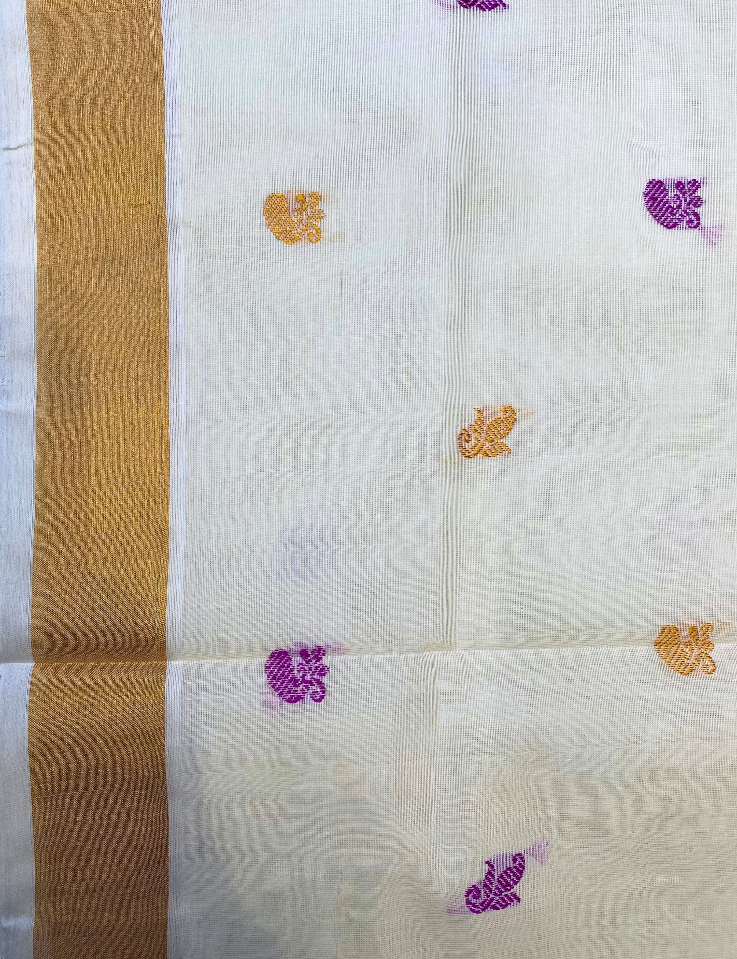 Off-White Venkatagiri Jamdani Saree