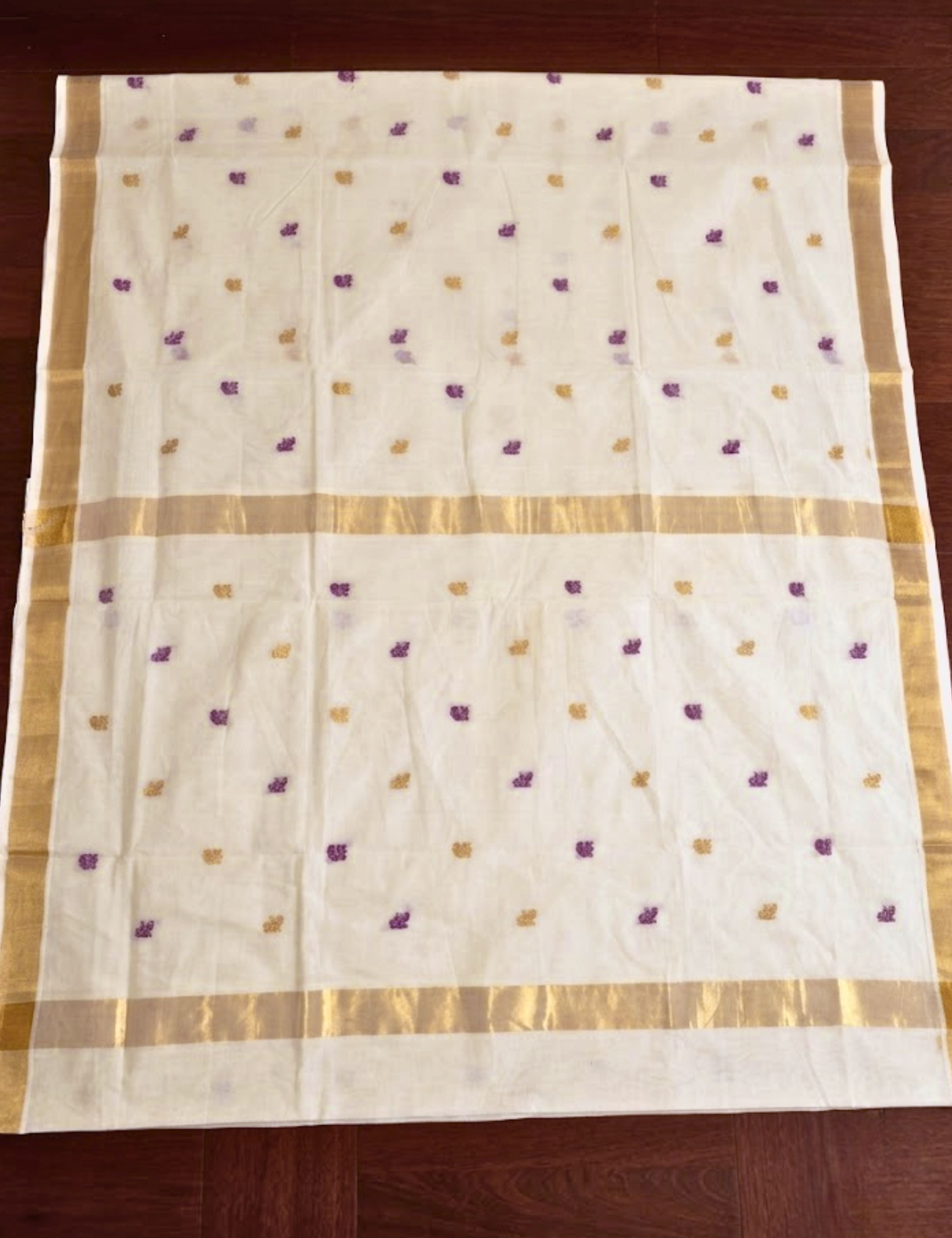 Off-White Venkatagiri Jamdani Saree