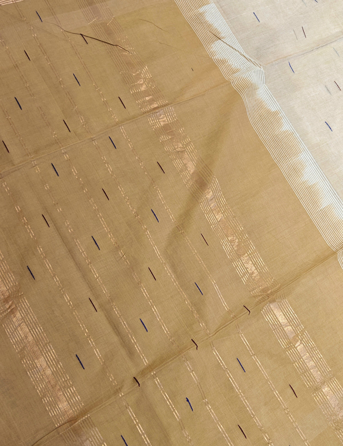Beige Negamam Cotton Saree