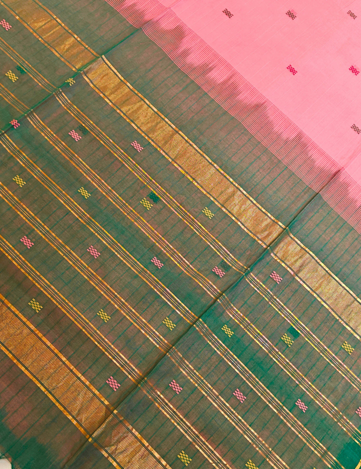 Coral Negamam Cotton Saree