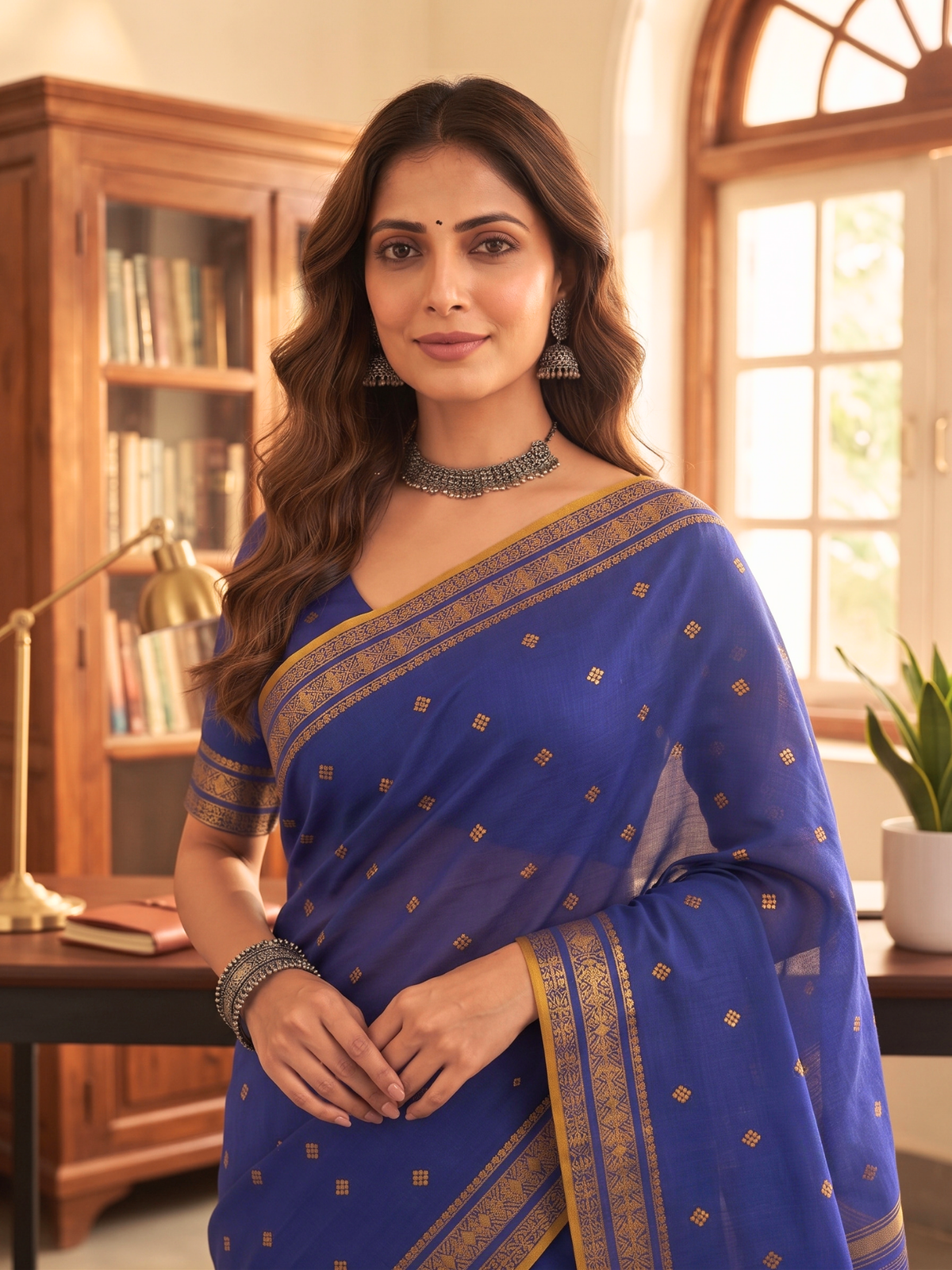 Meena Purple Dhaniakhali Saree