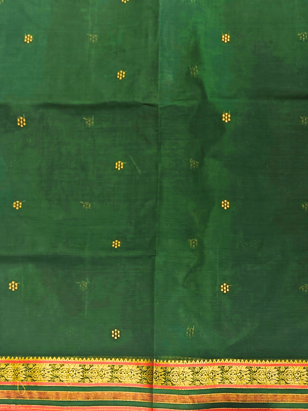 Reena Bottle-Green Dhaniakhali Saree