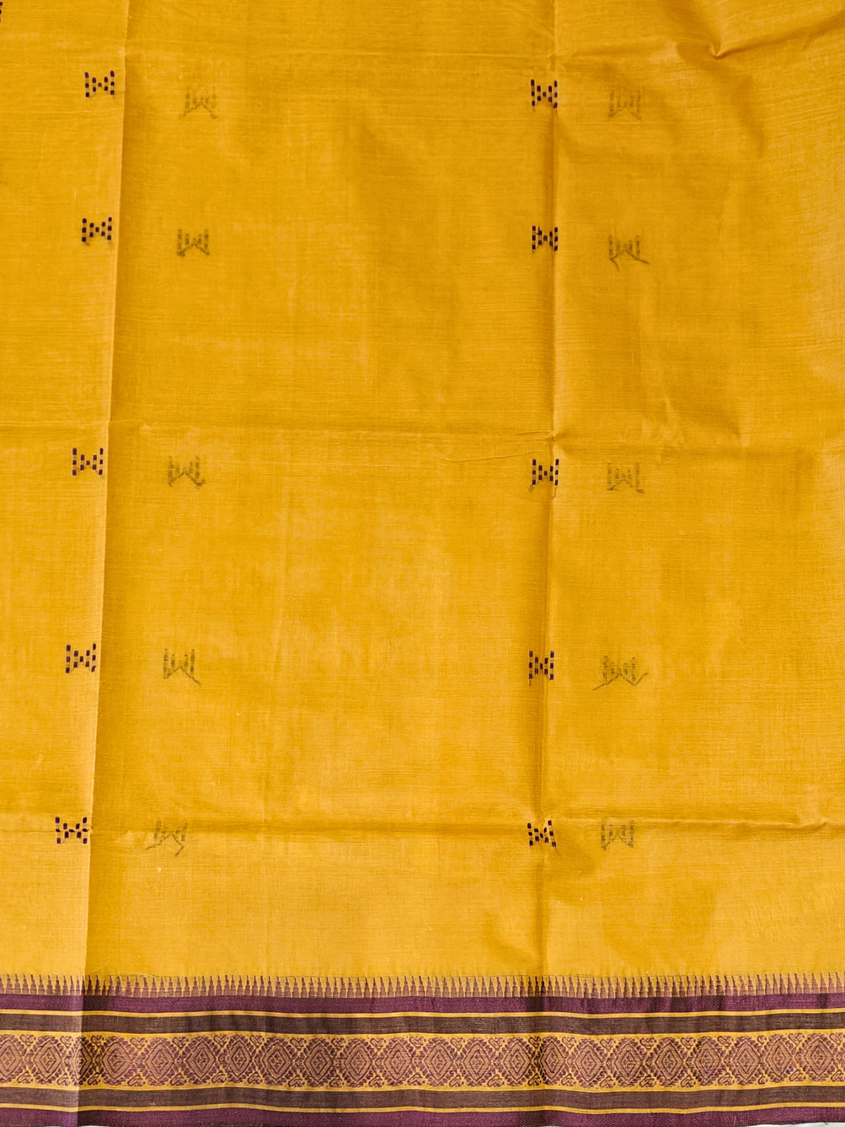 Vaishna Yellow Dhaniakhali Saree