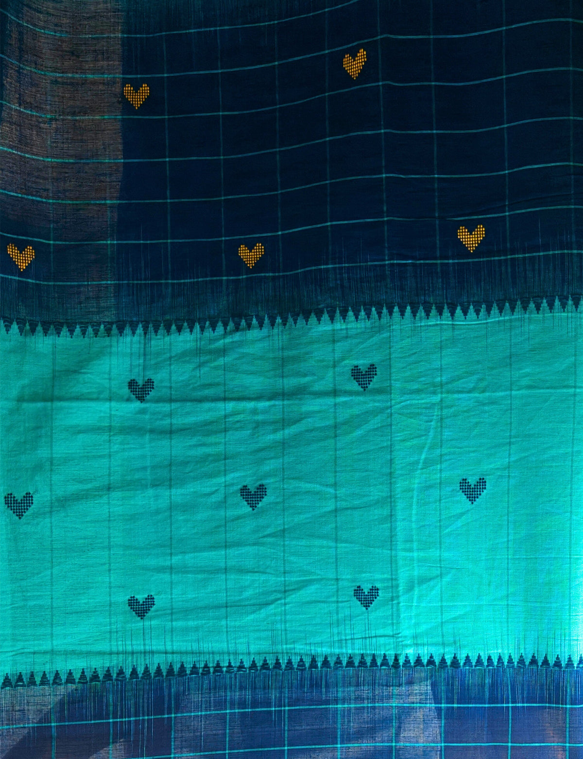 Kamakshi Blue Dhaniakhali Saree