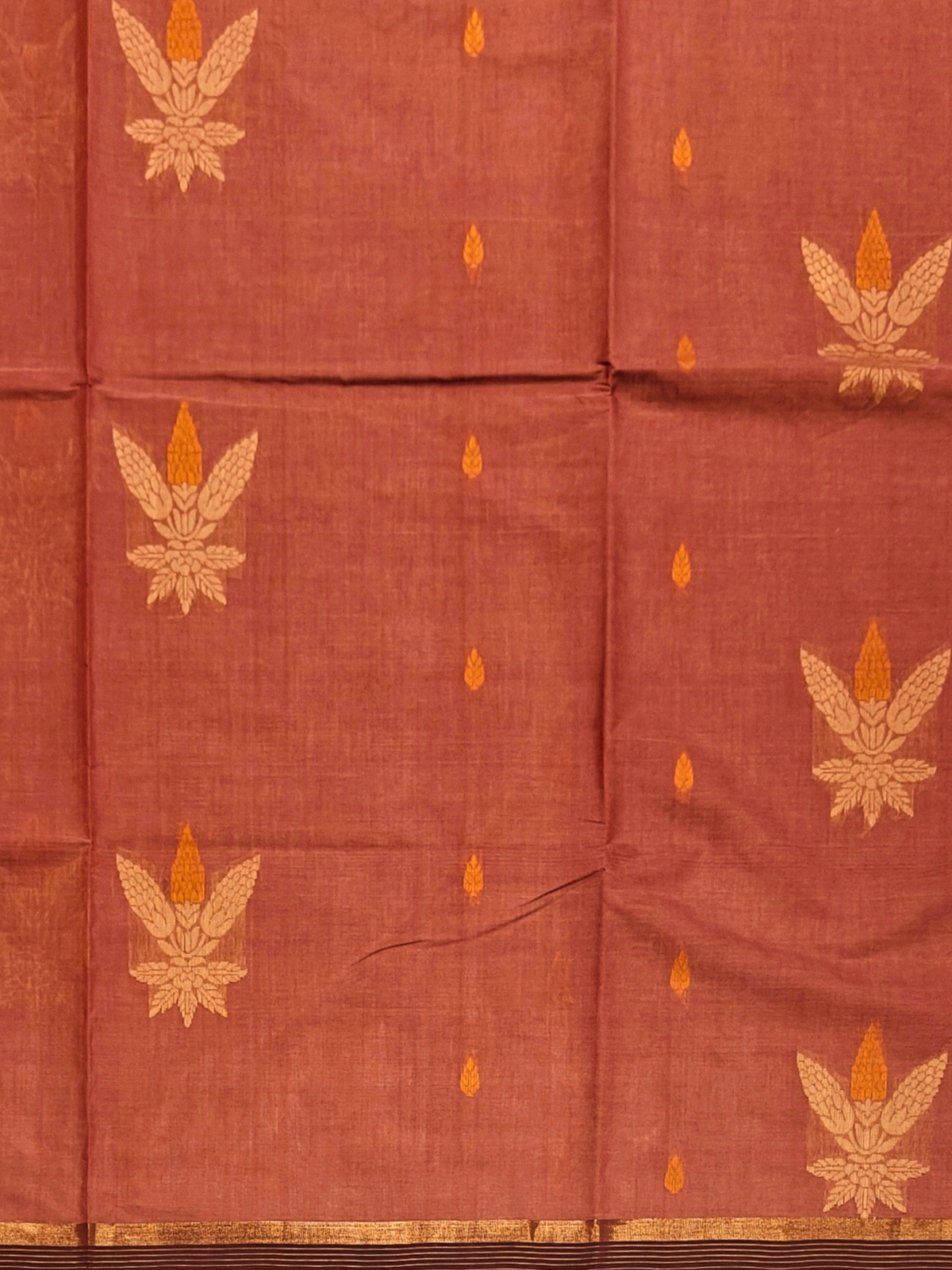 Brown Negamam Cotton Saree