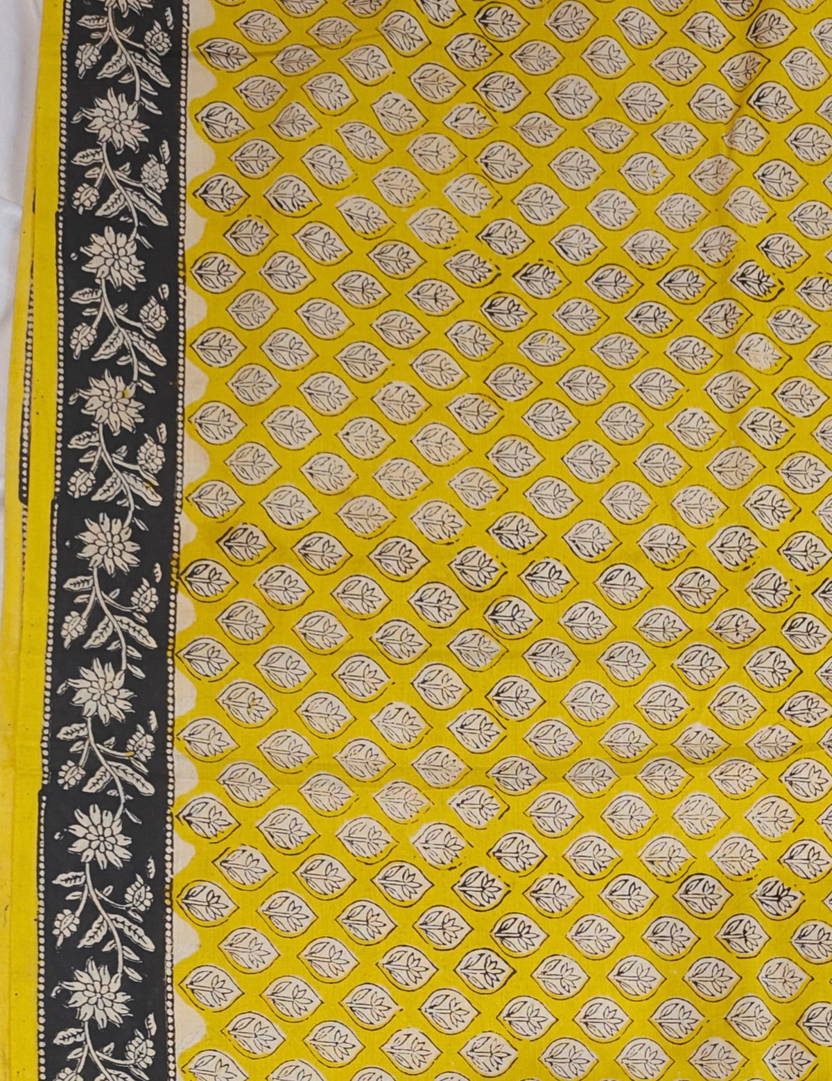 Prayaga Yellow Bagru Saree