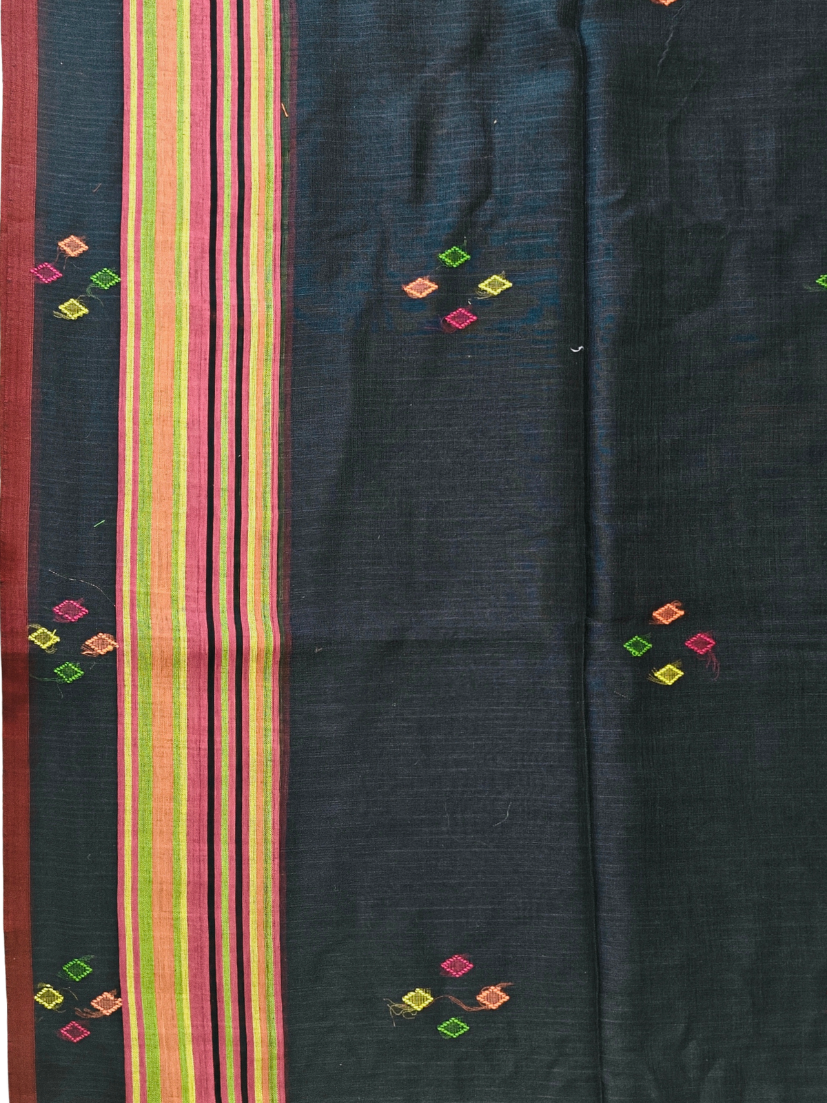 Kashi Navy Bengal Handloom Saree