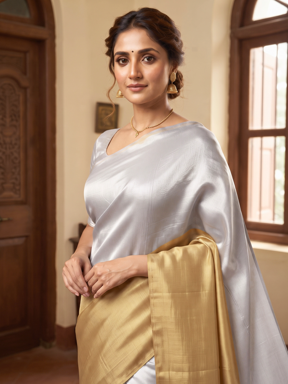 Ujjayini Gold Bengal Handloom Saree