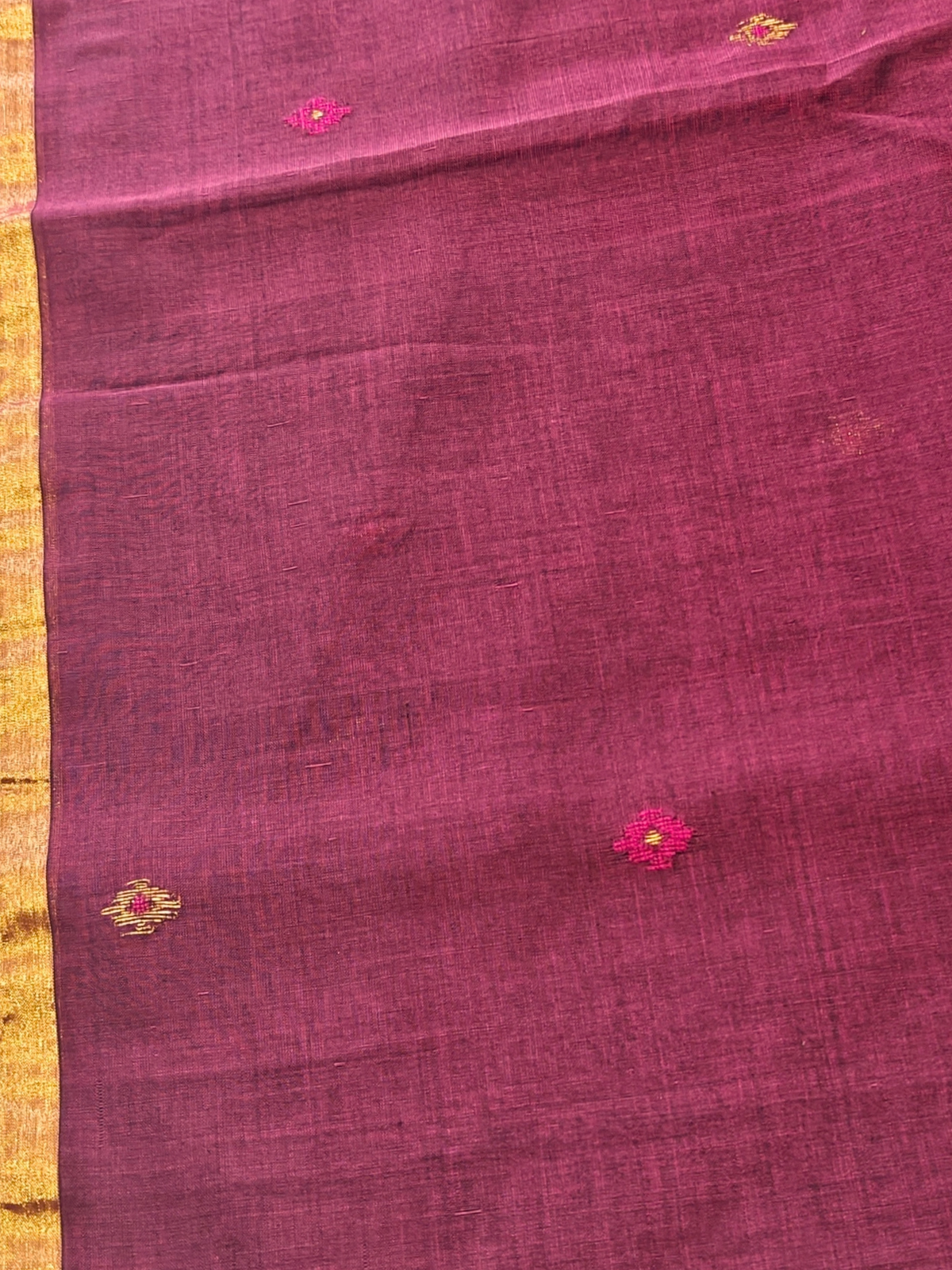 Madhura Magenta Bengal Handloom Saree