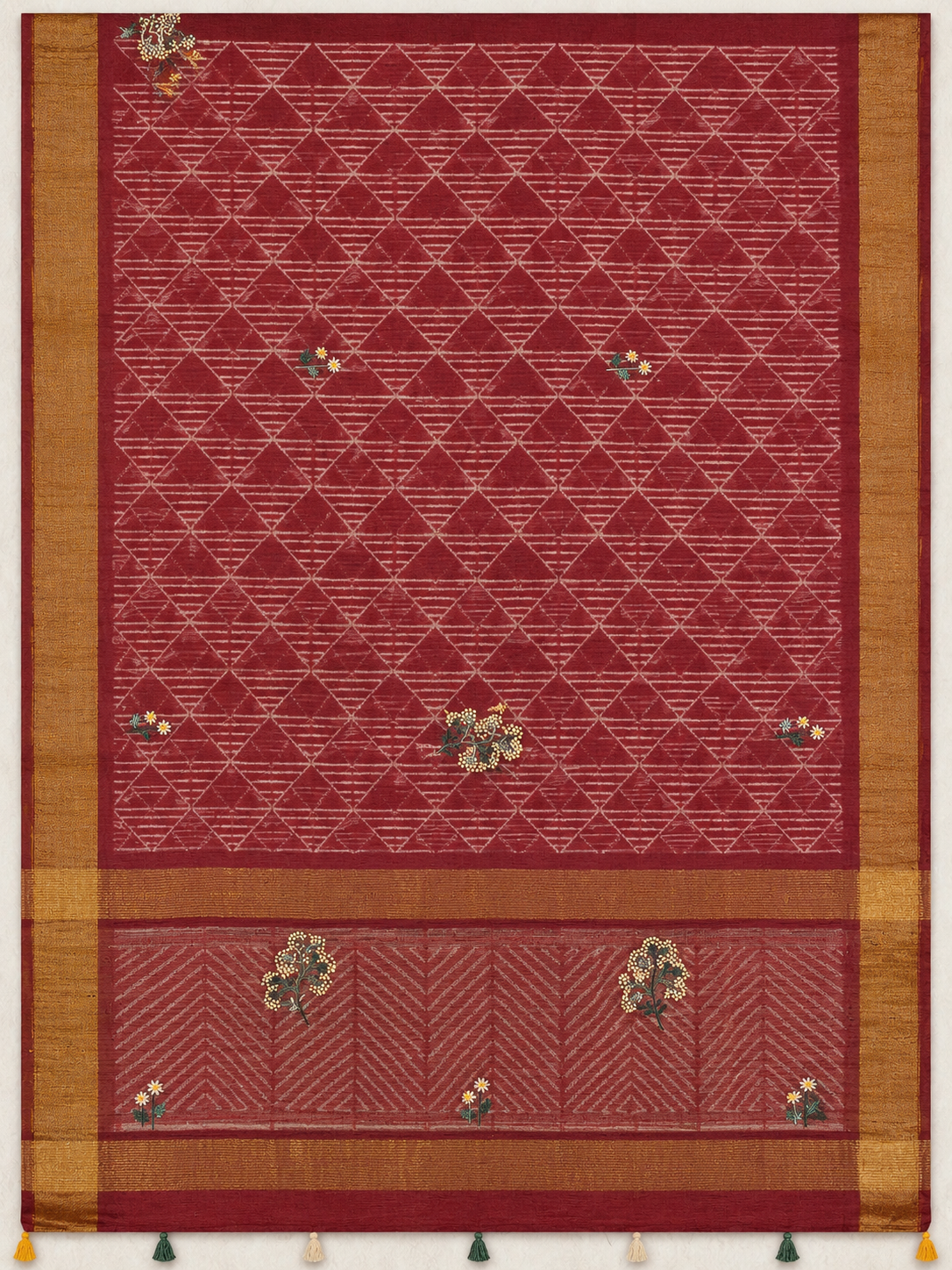 Singhaparni Mauve Shibori with Embroidery Saree